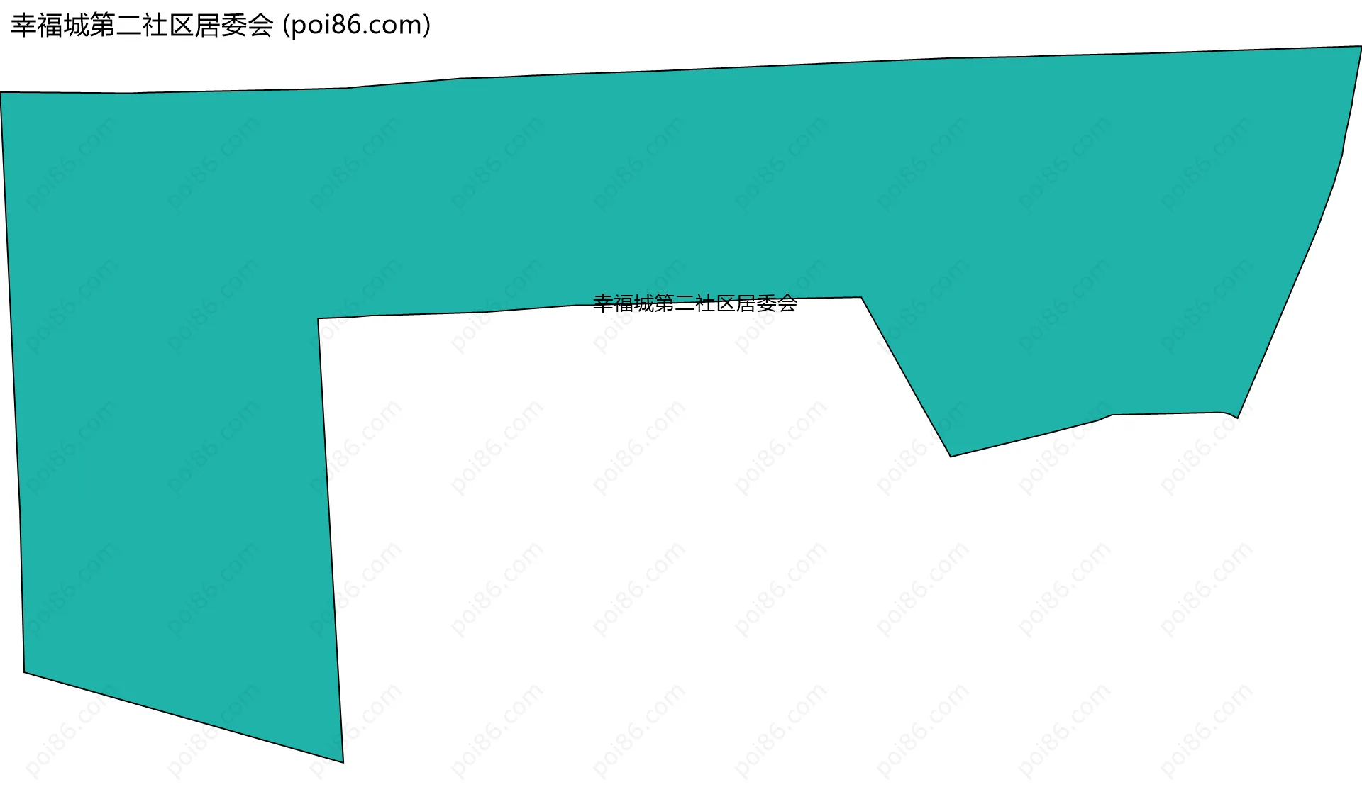 幸福城第二社区居委会边界地图