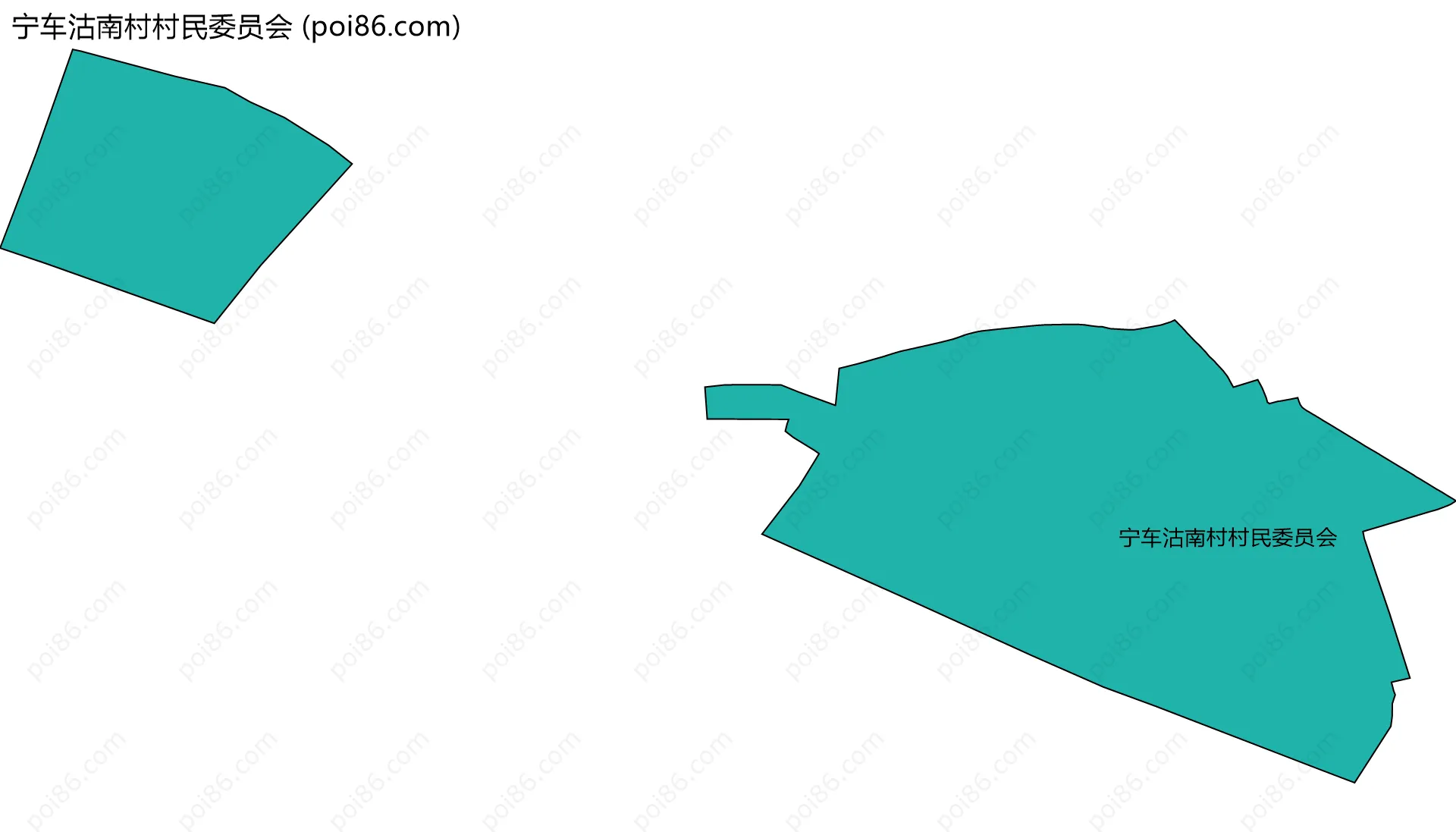 宁车沽南村村民委员会边界地图
