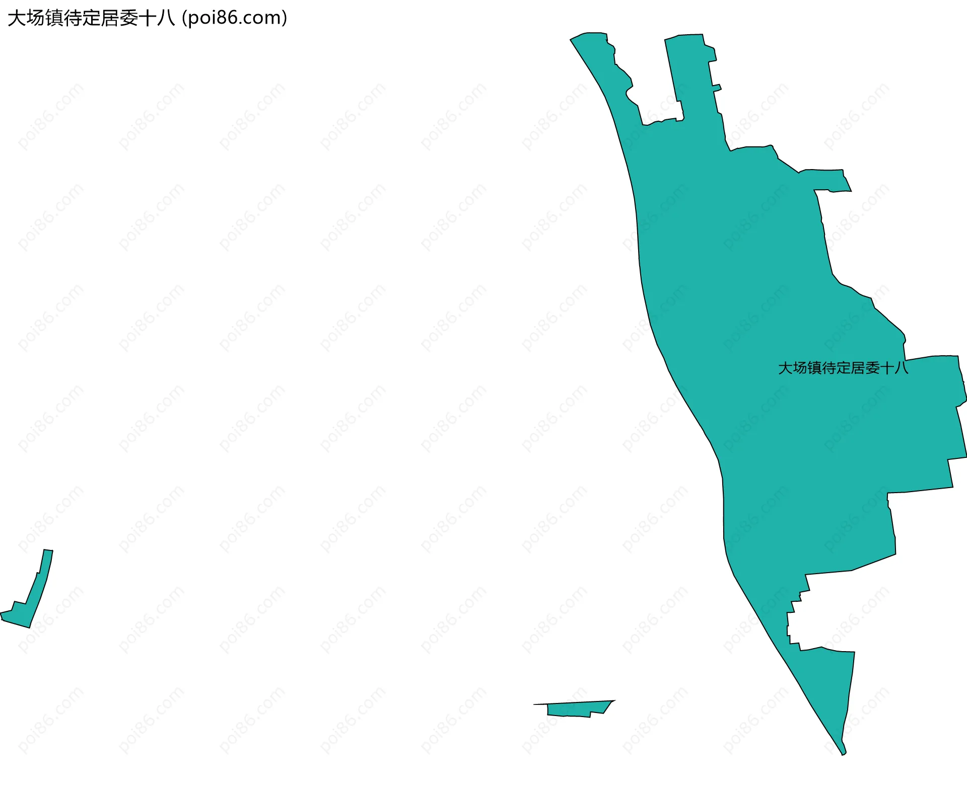 大场镇待定居委十八边界地图