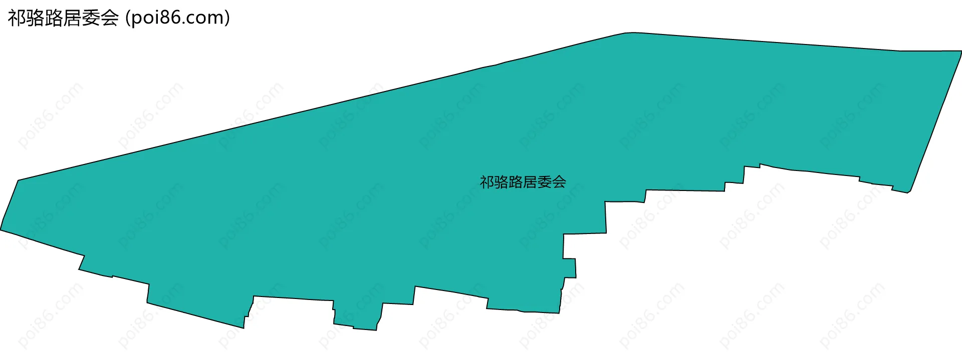 祁骆路居委会边界地图