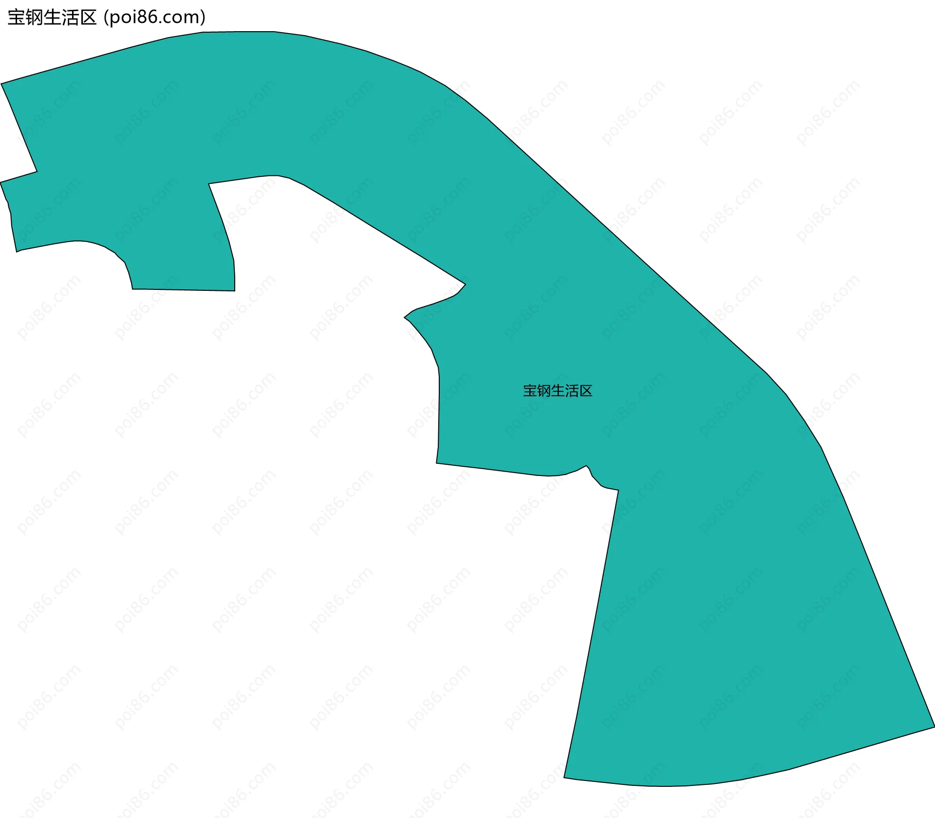宝钢生活区边界地图