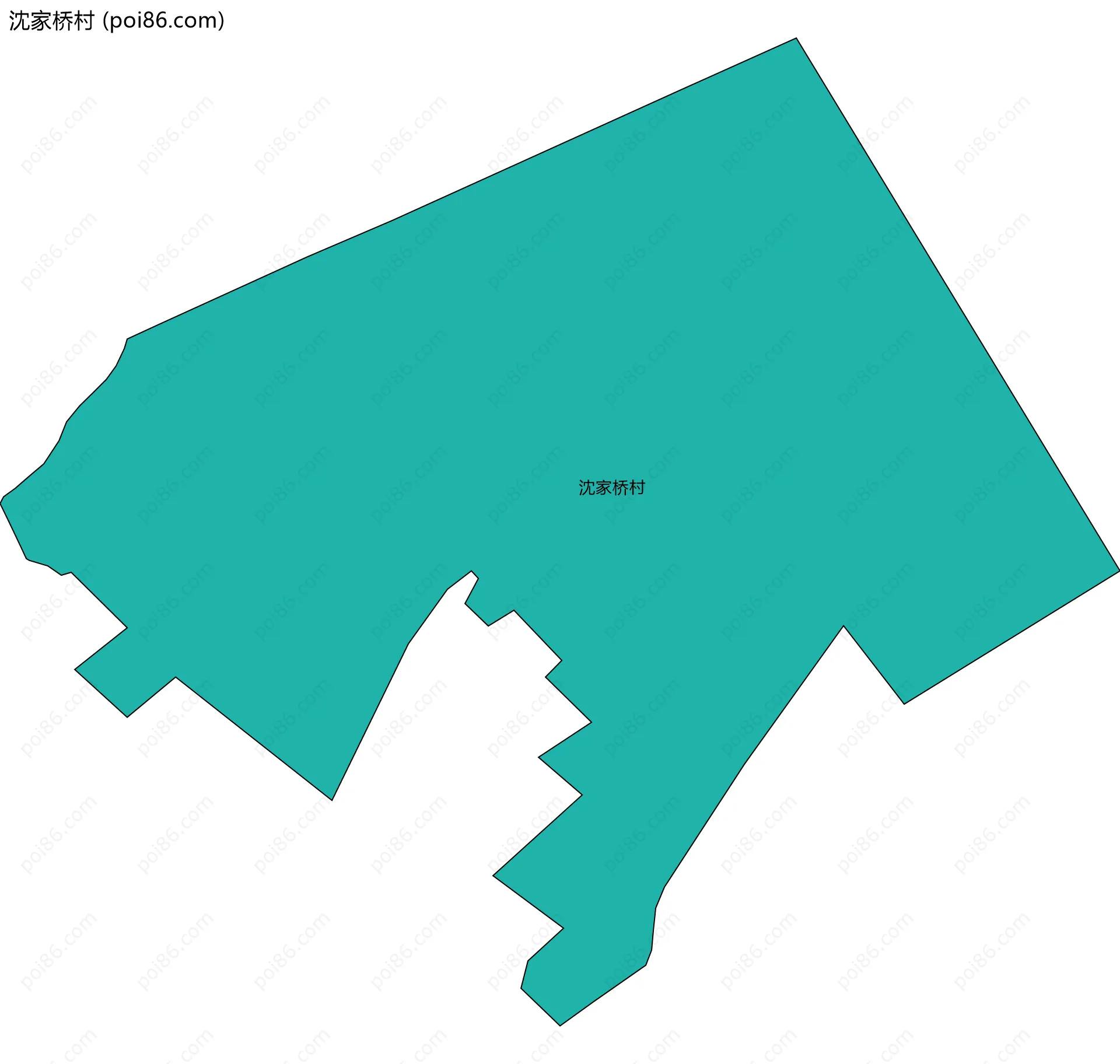 沈家桥村边界地图