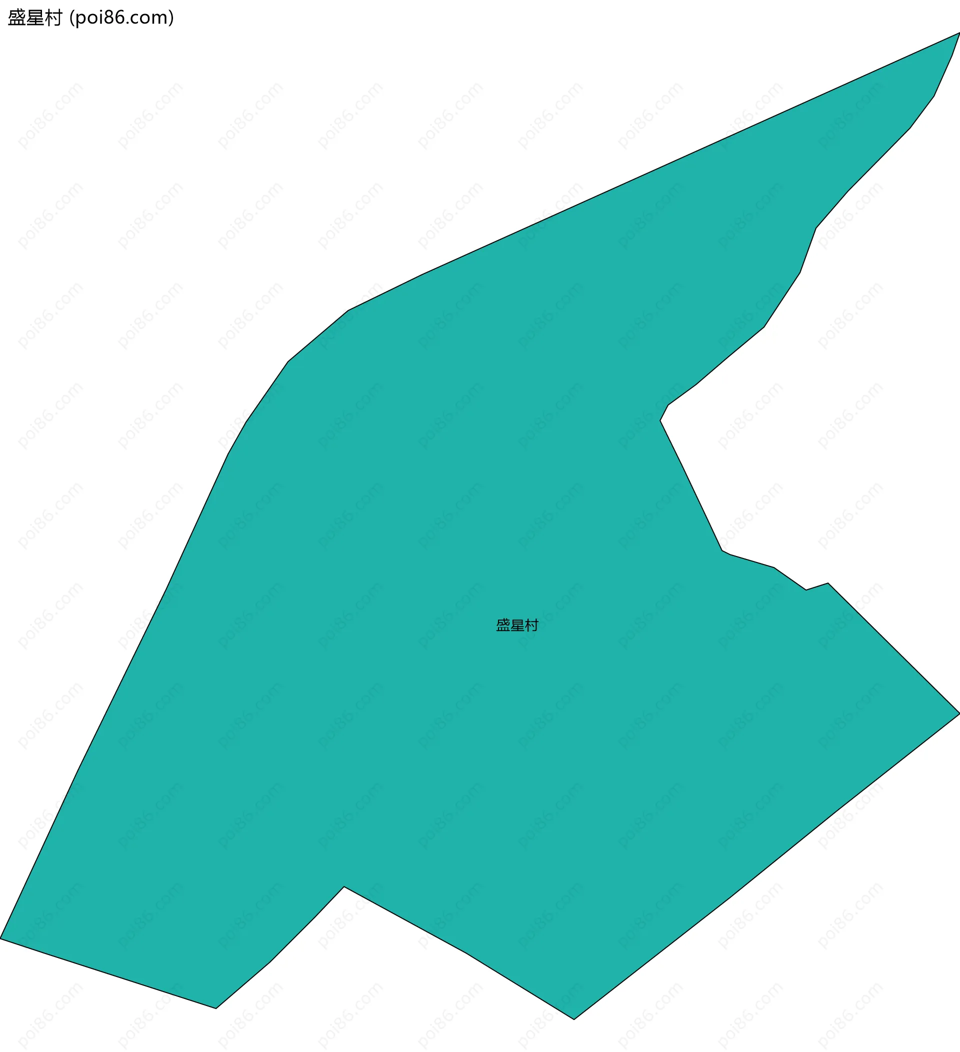 盛星村边界地图