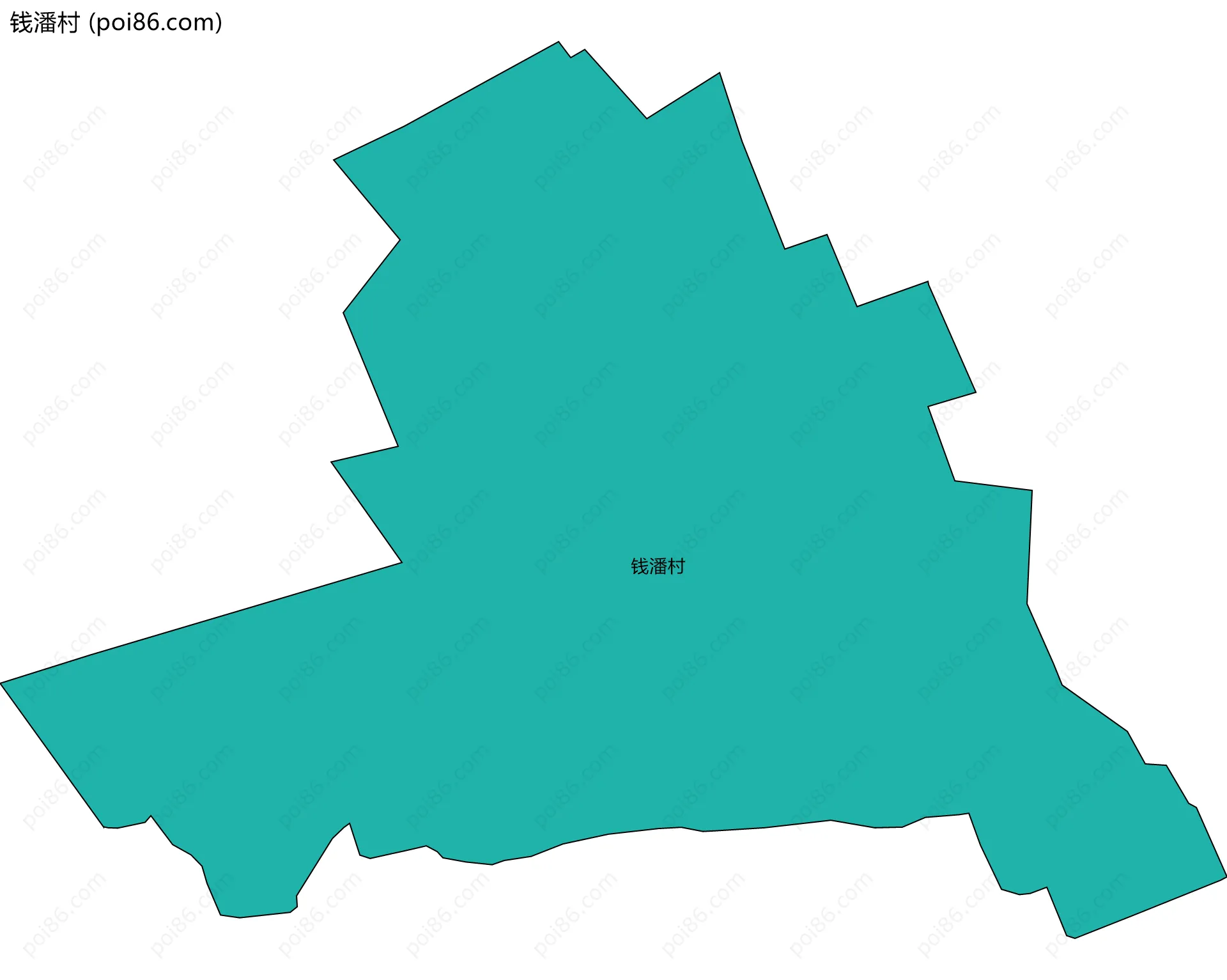 钱潘村边界地图