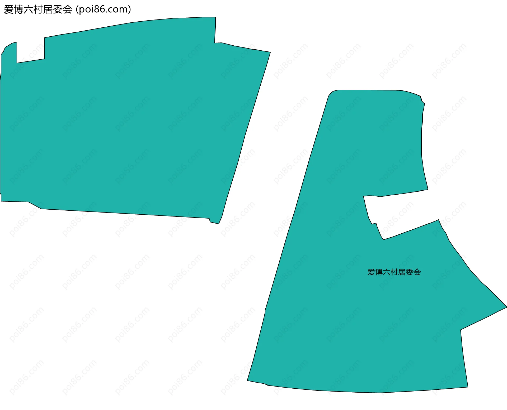 爱博六村居委会边界地图