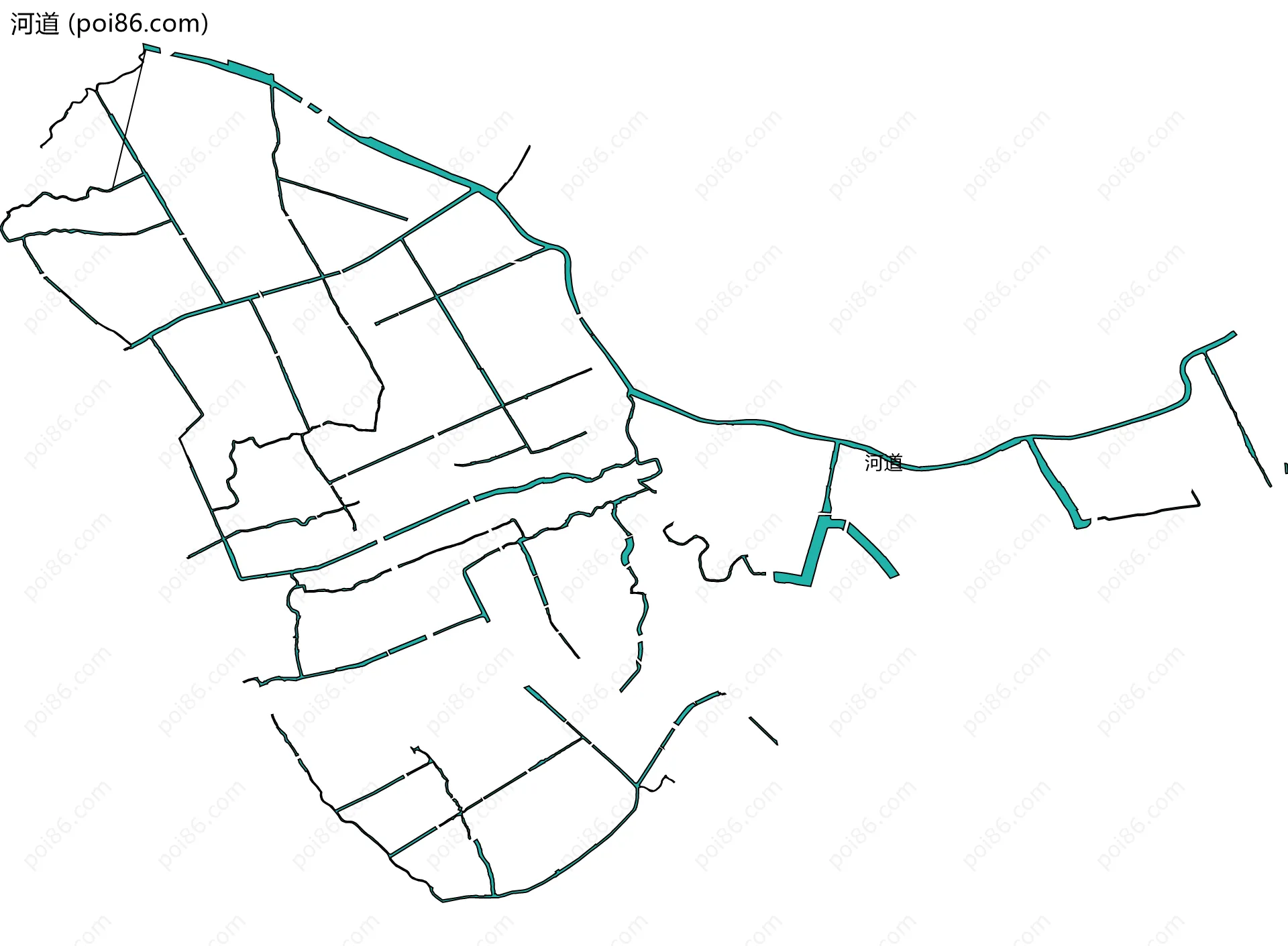 河道边界地图