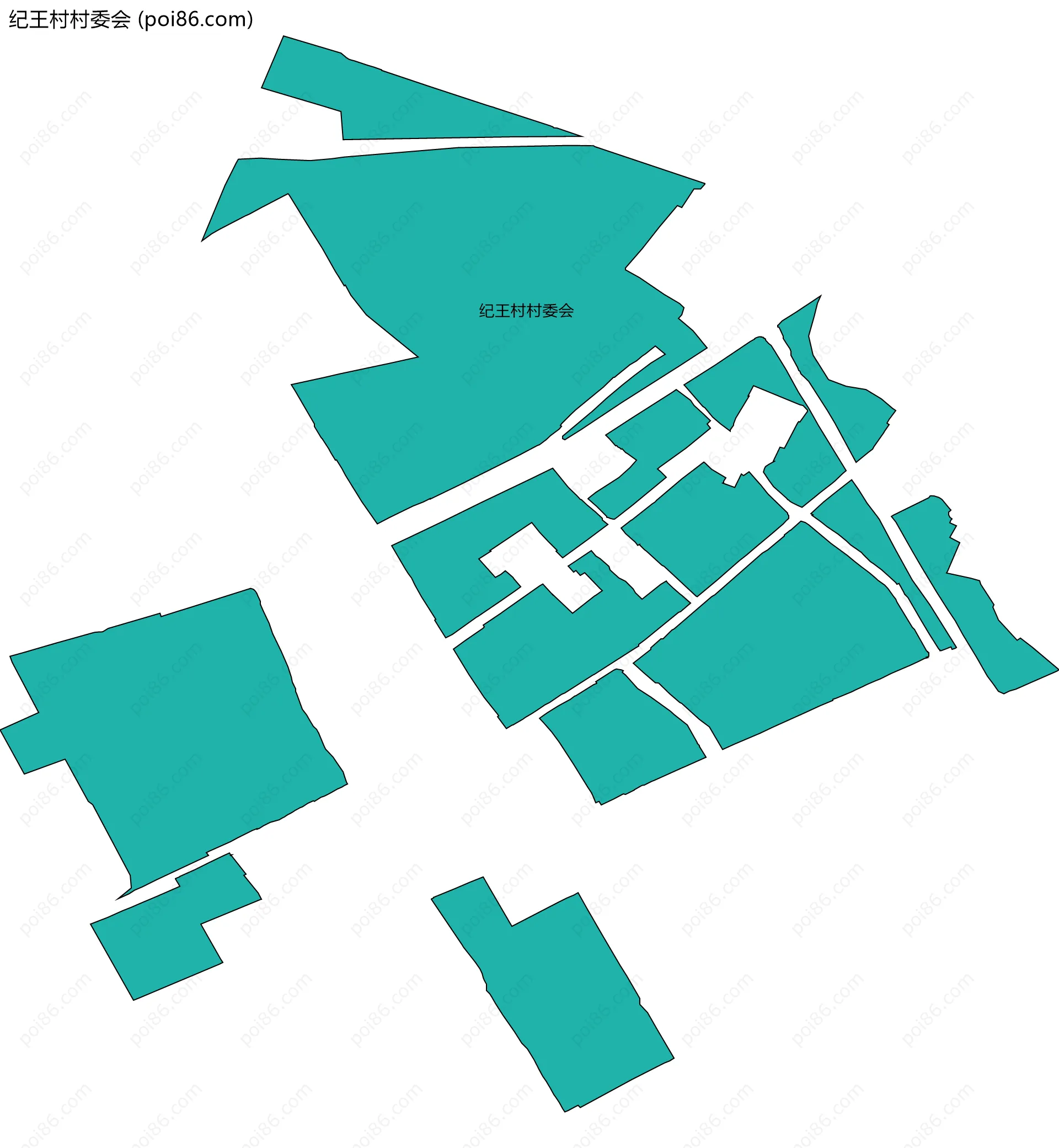 纪王村村委会边界地图