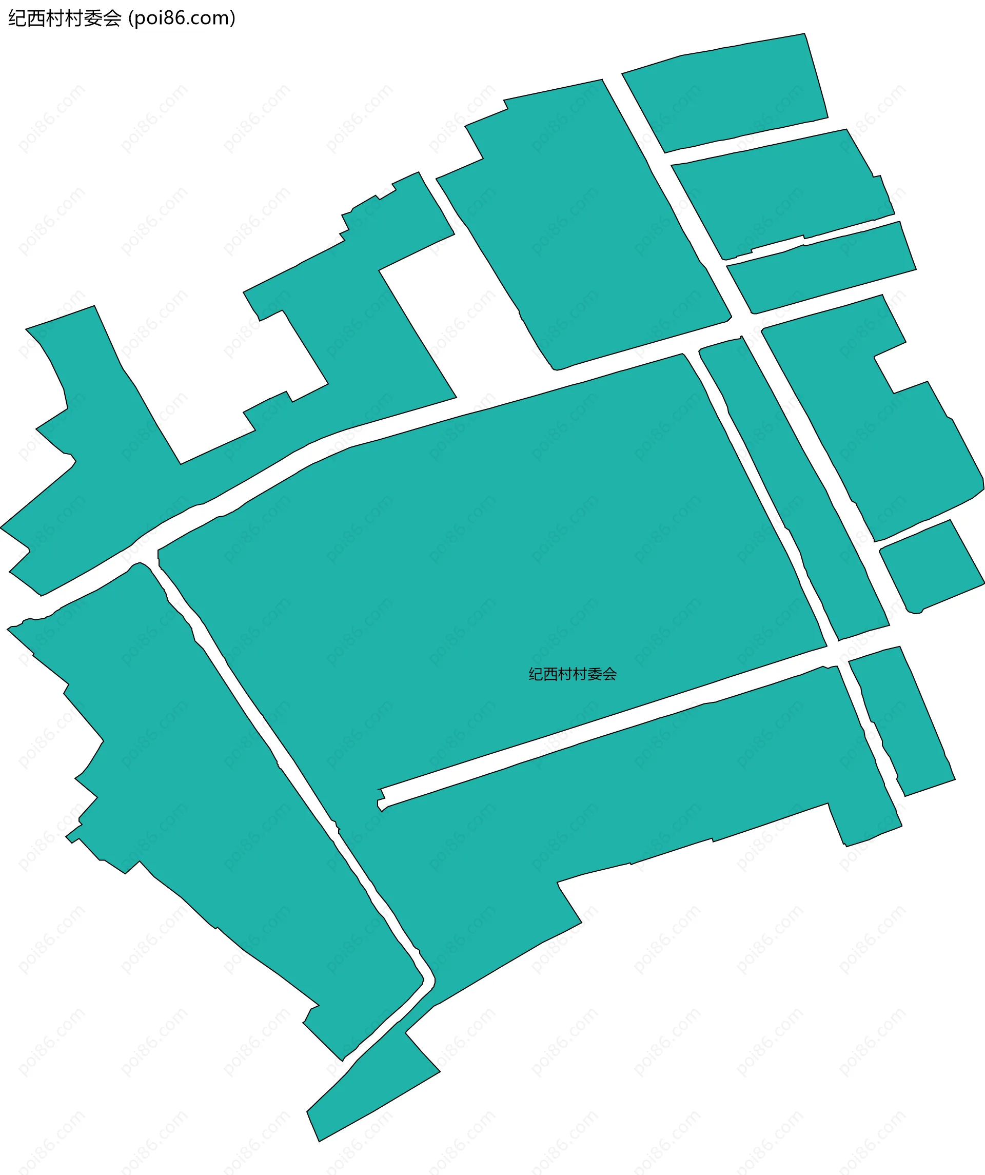 纪西村村委会边界地图