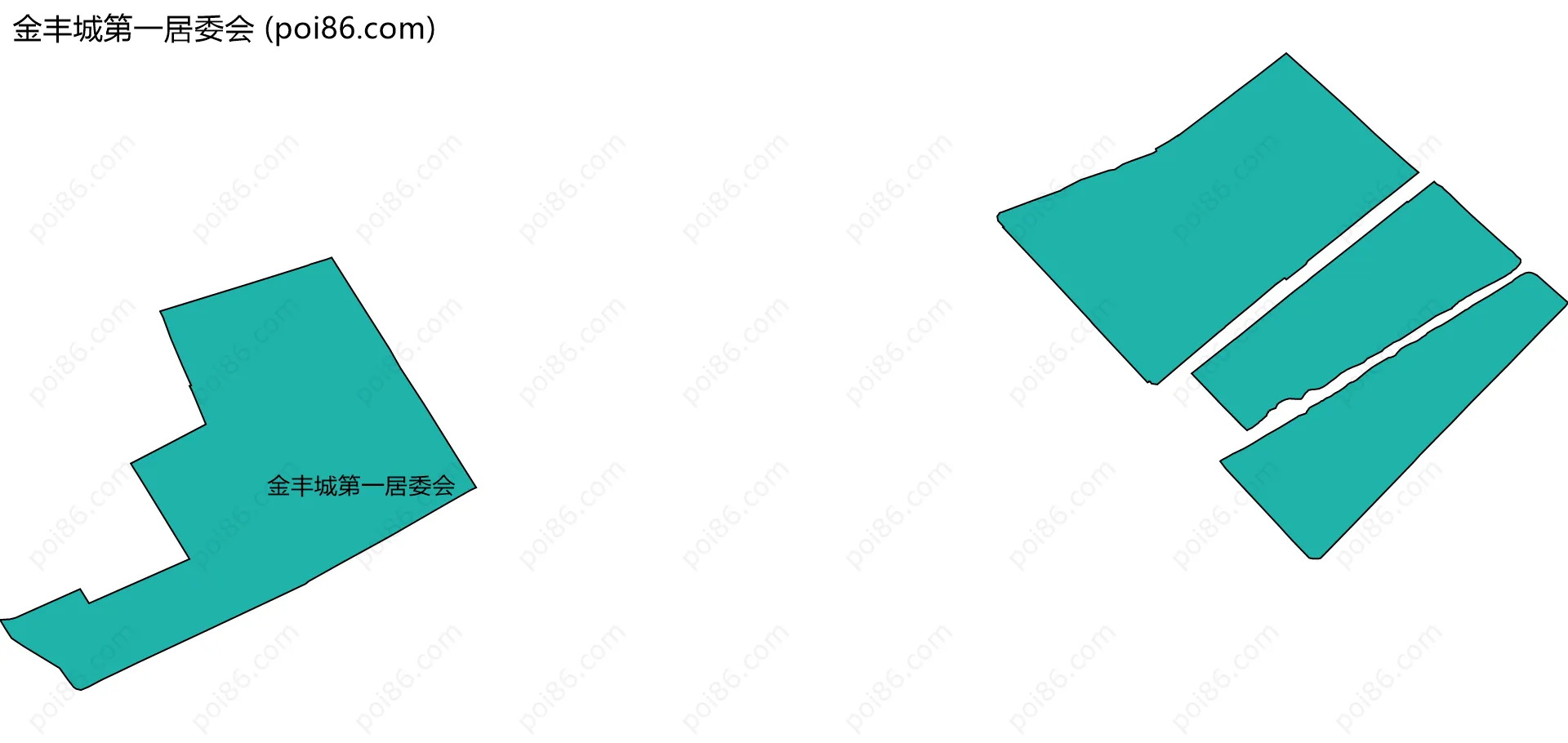 金丰城第一居委会边界地图