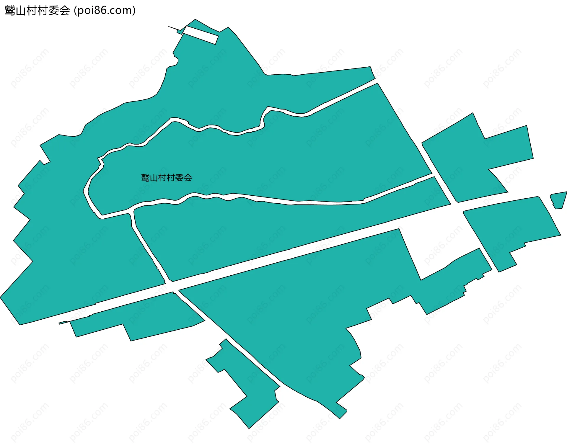 鹫山村村委会边界地图
