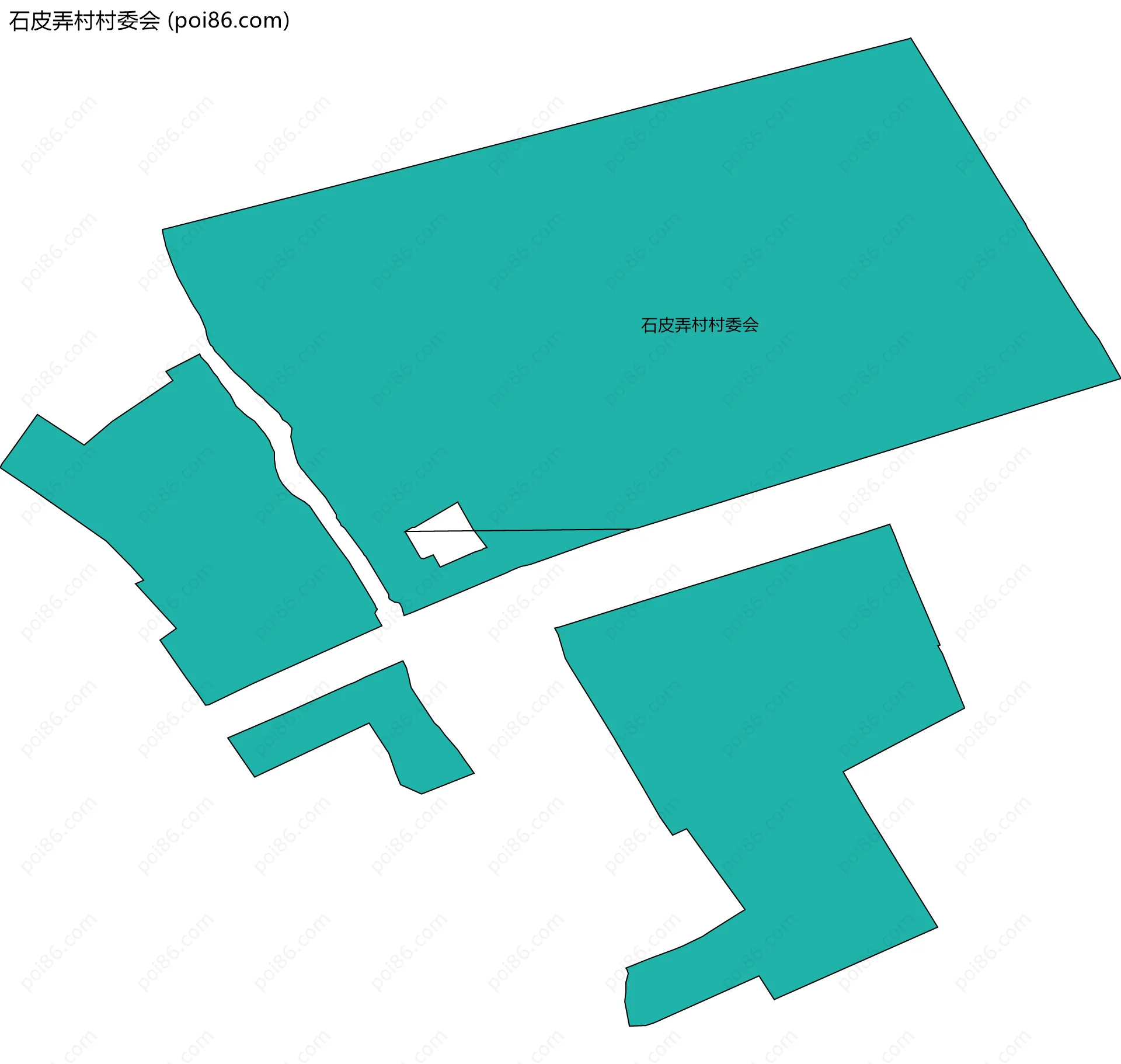 石皮弄村村委会边界地图