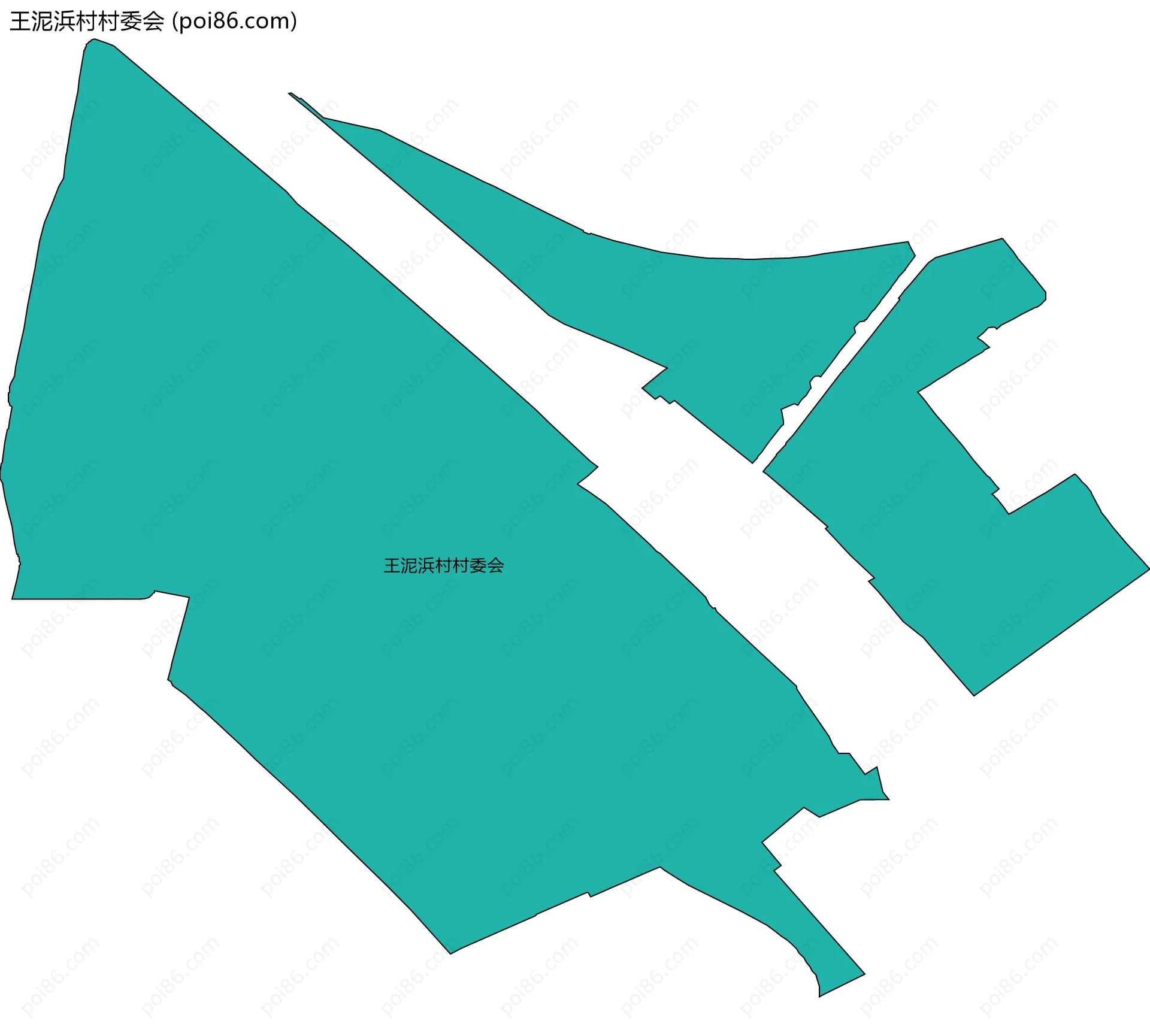 王泥浜村村委会边界地图