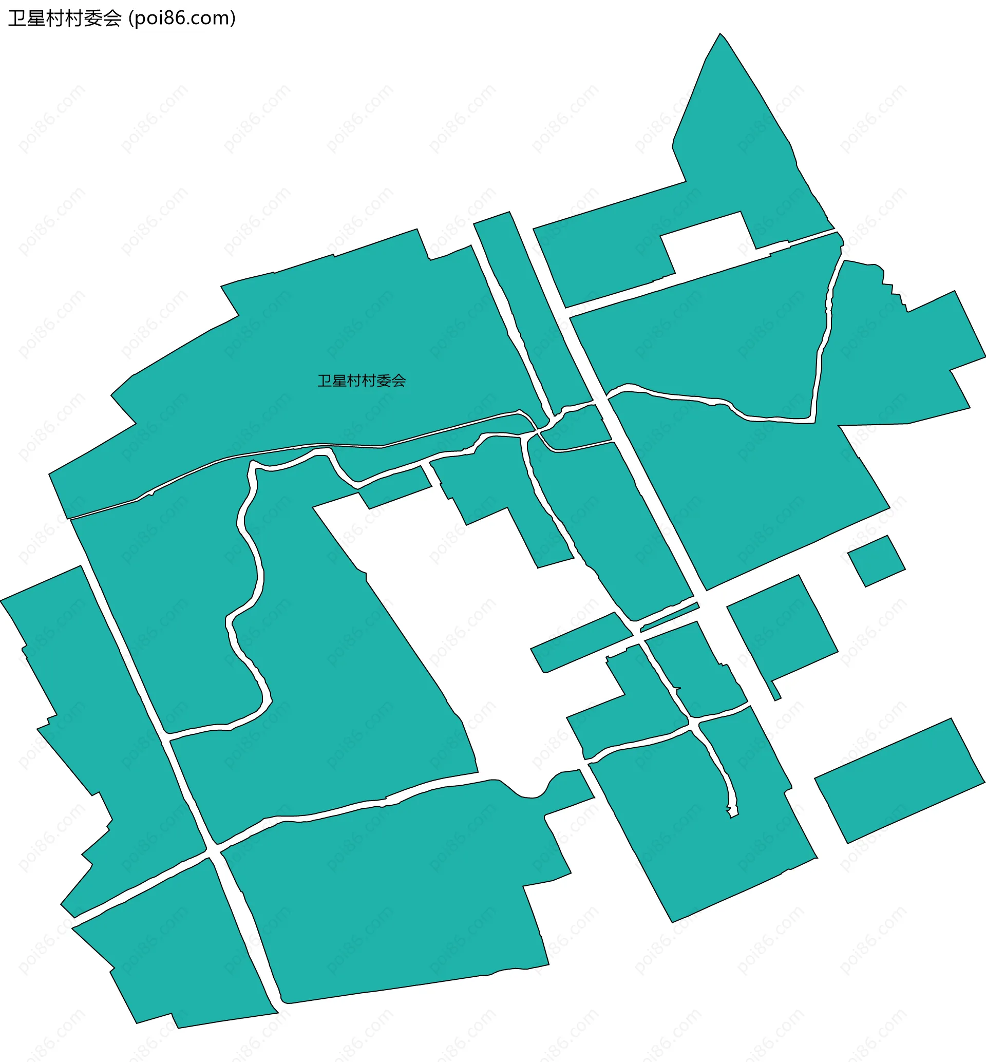 卫星村村委会边界地图