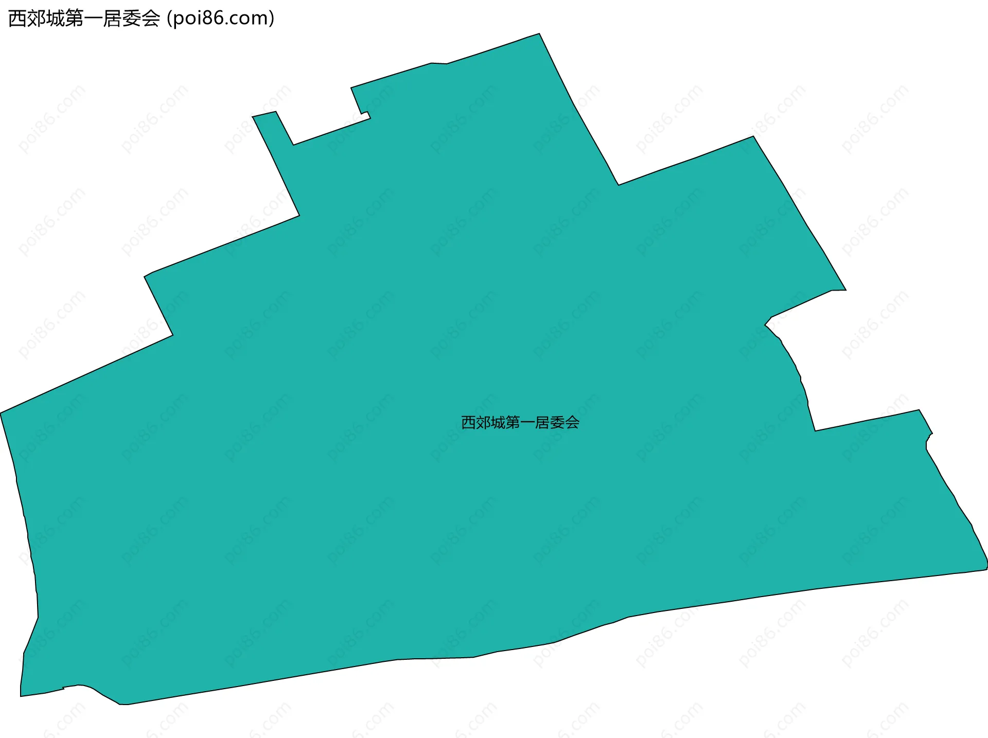 西郊城第一居委会边界地图