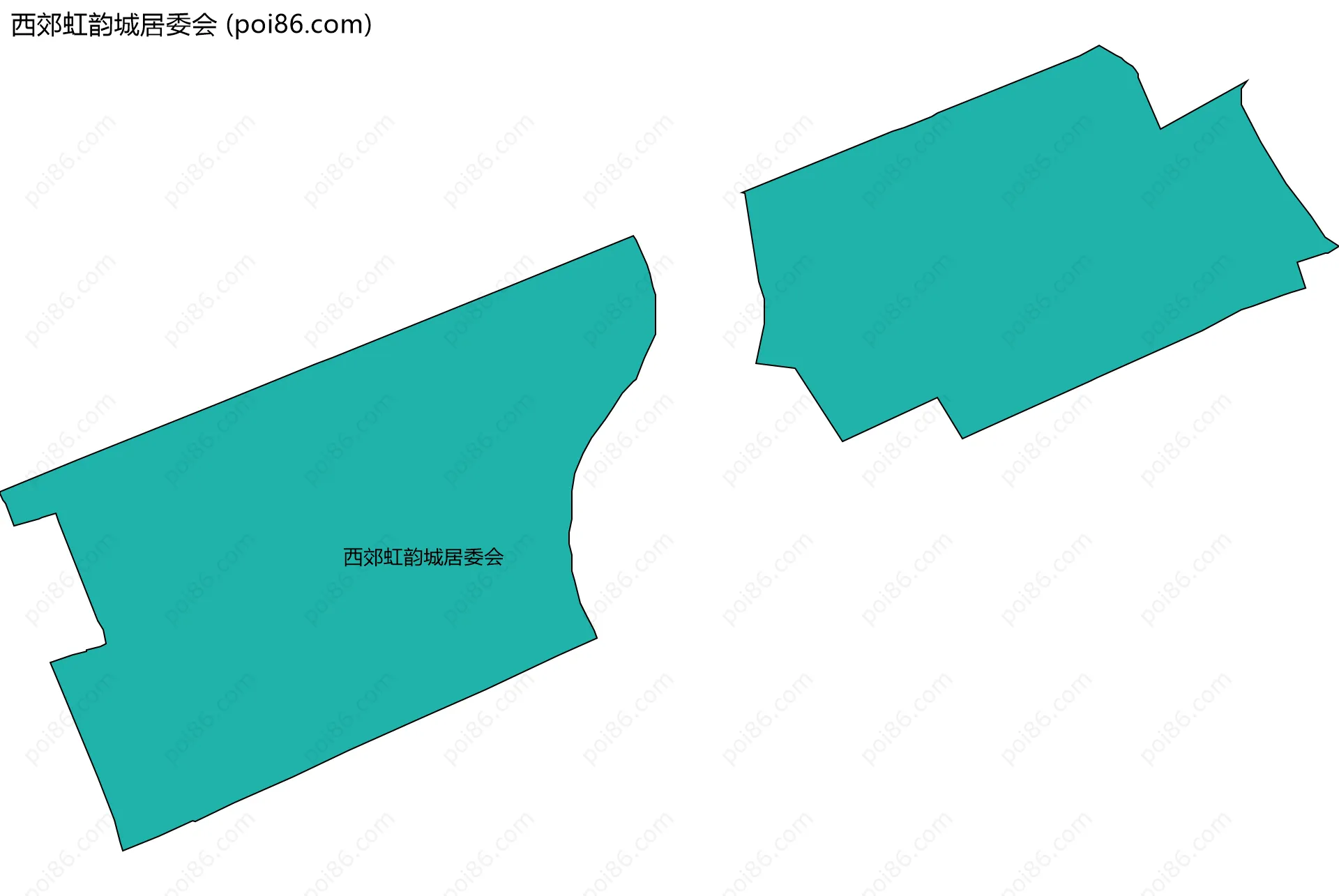 西郊虹韵城居委会边界地图