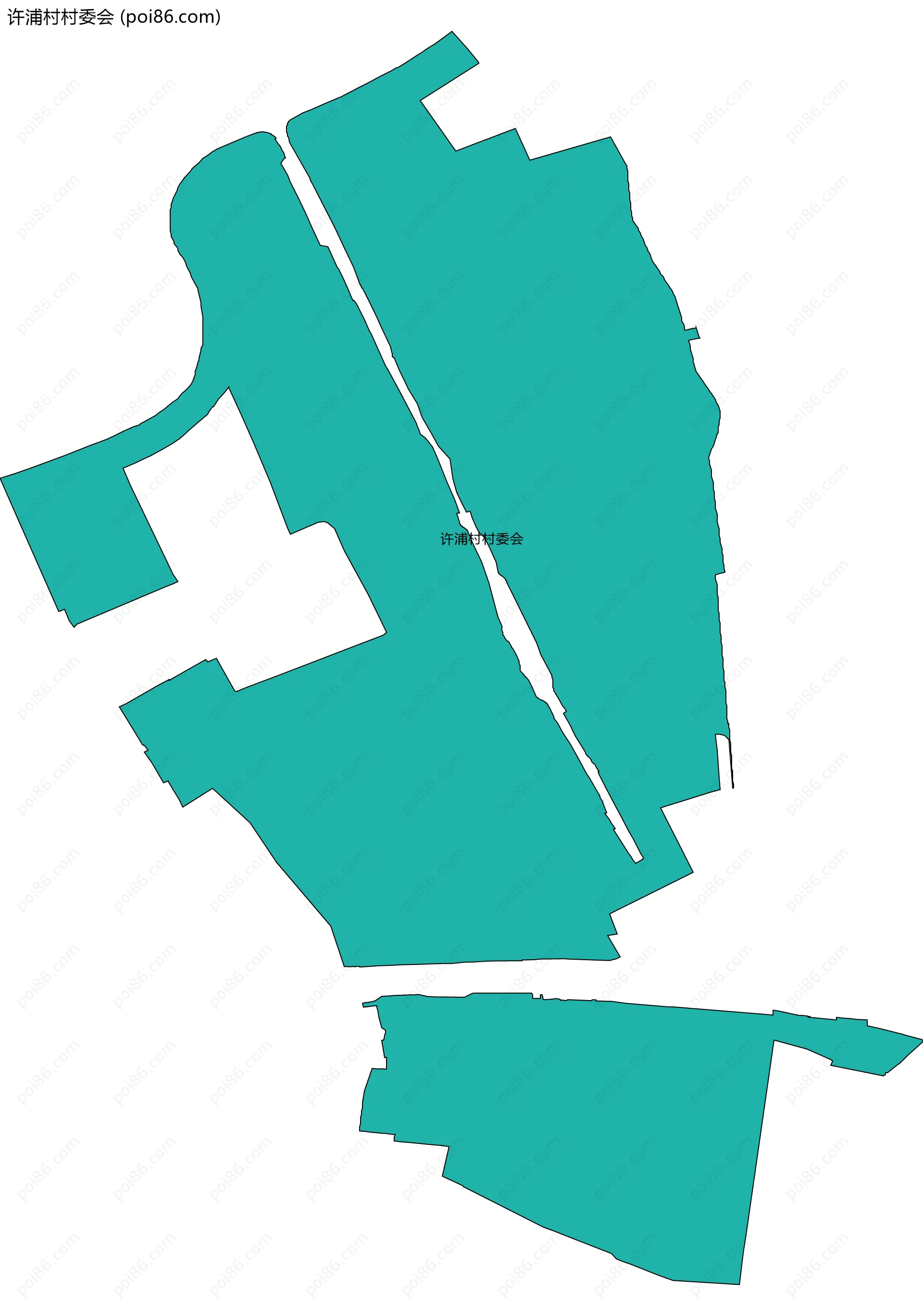 许浦村村委会边界地图