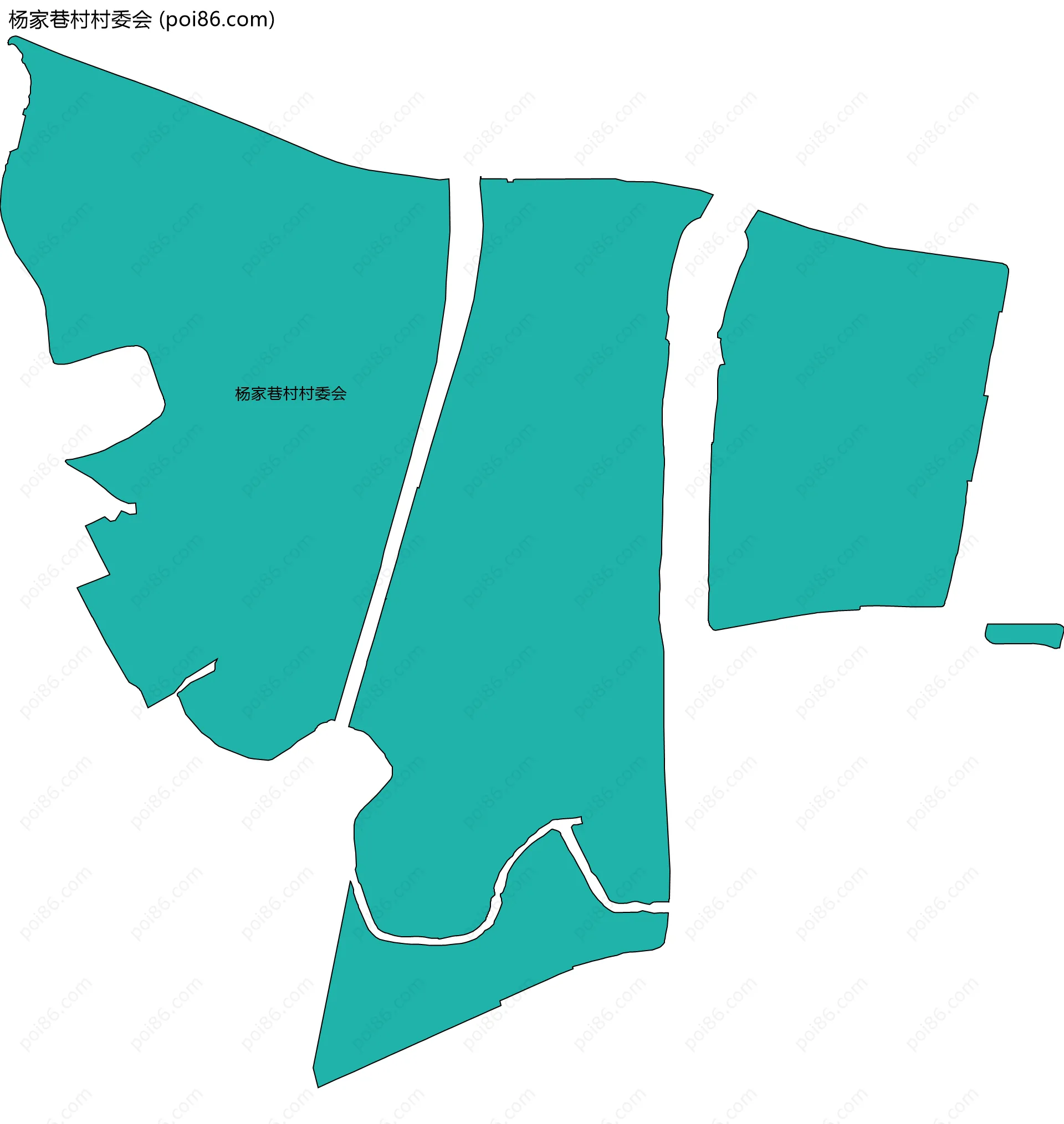 杨家巷村村委会边界地图