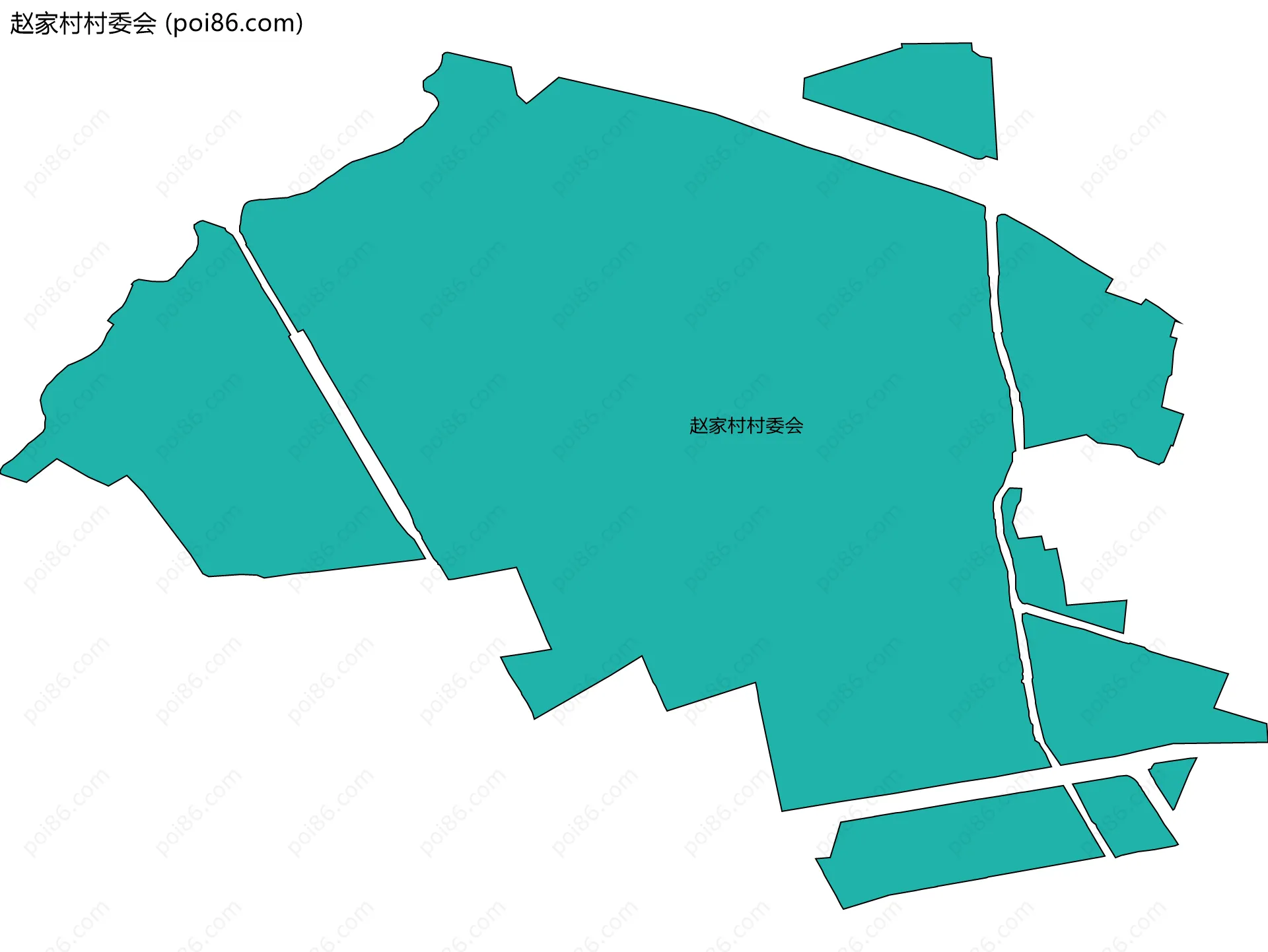 赵家村村委会边界地图