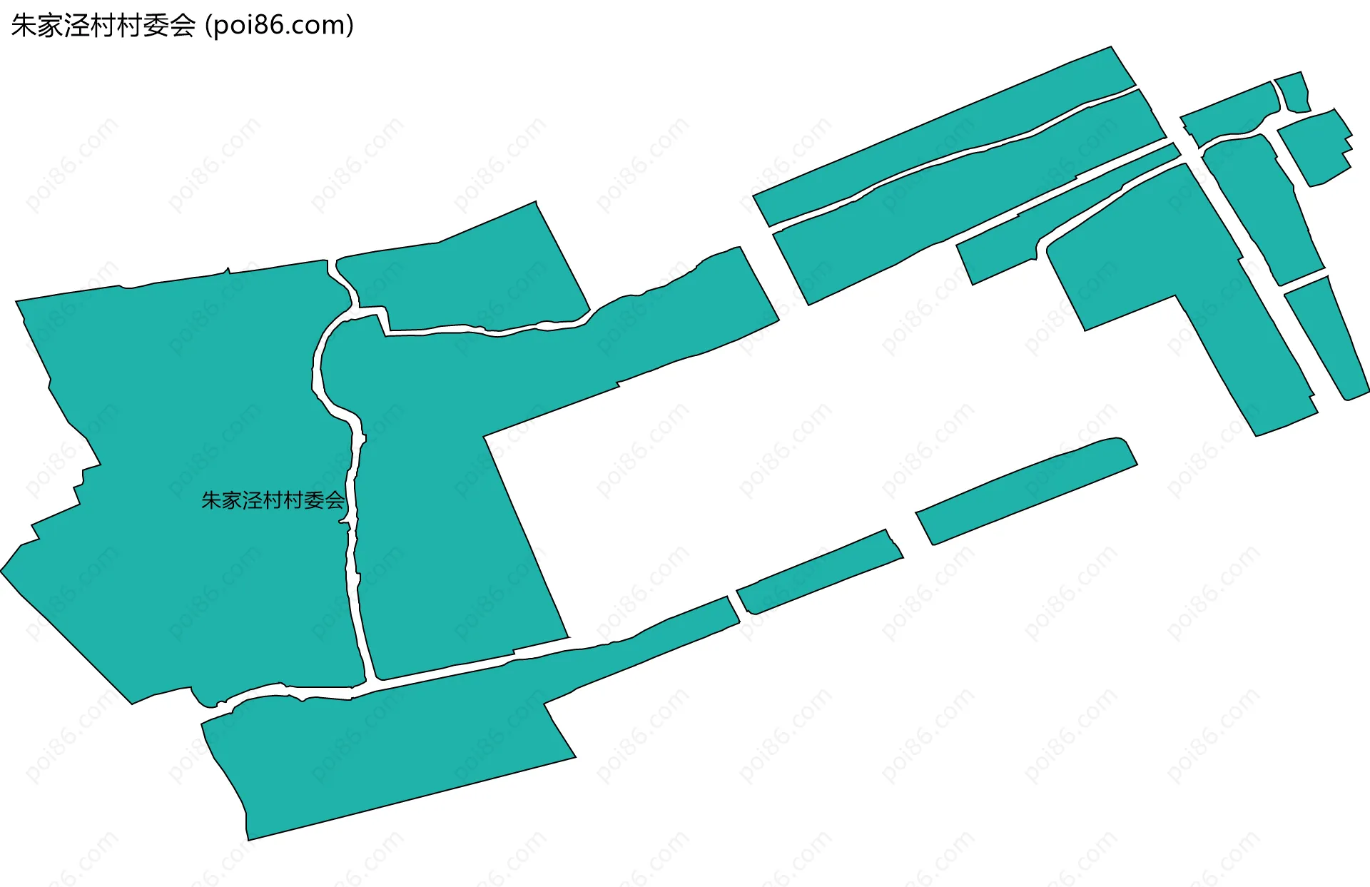 朱家泾村村委会边界地图