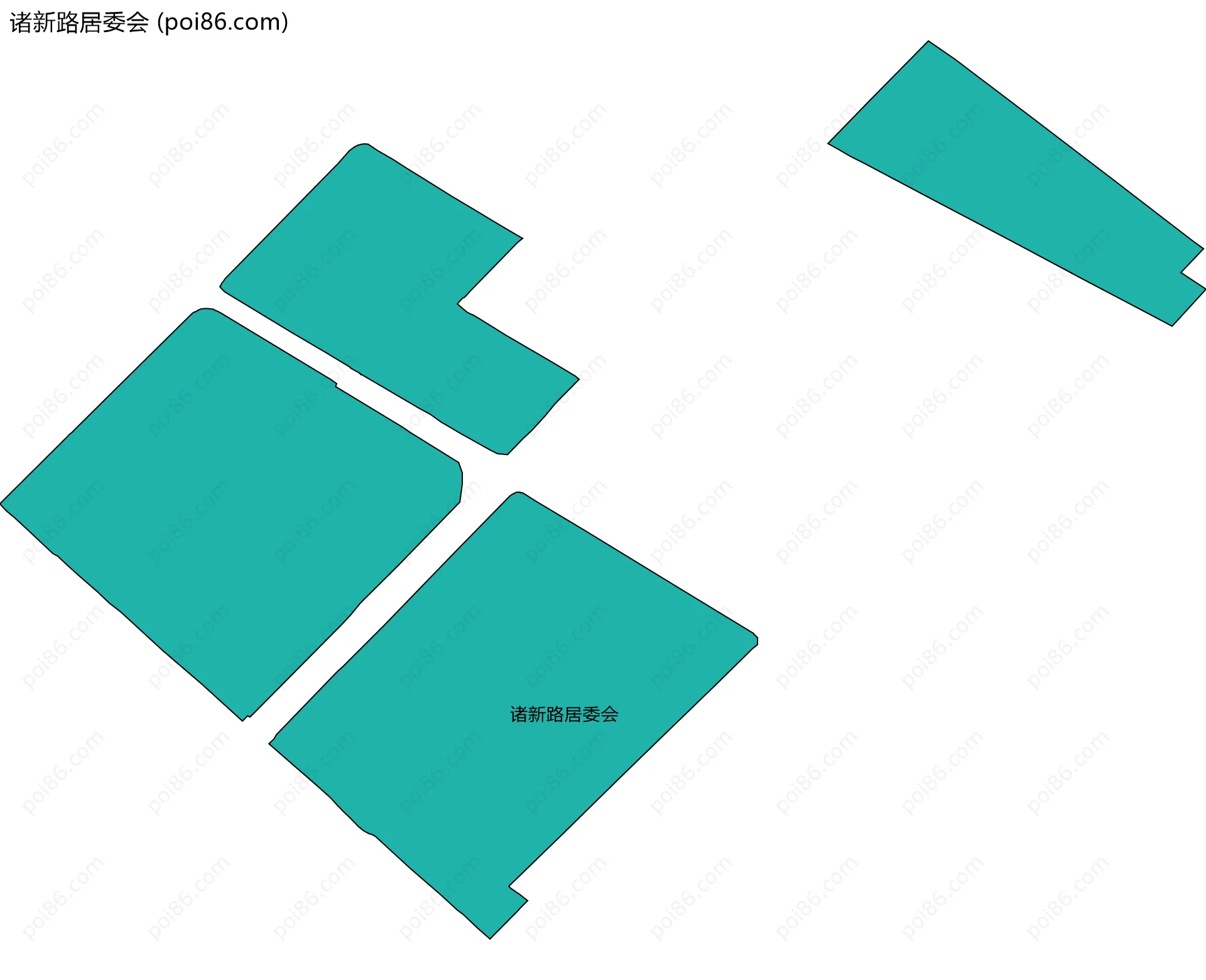诸新路居委会边界地图