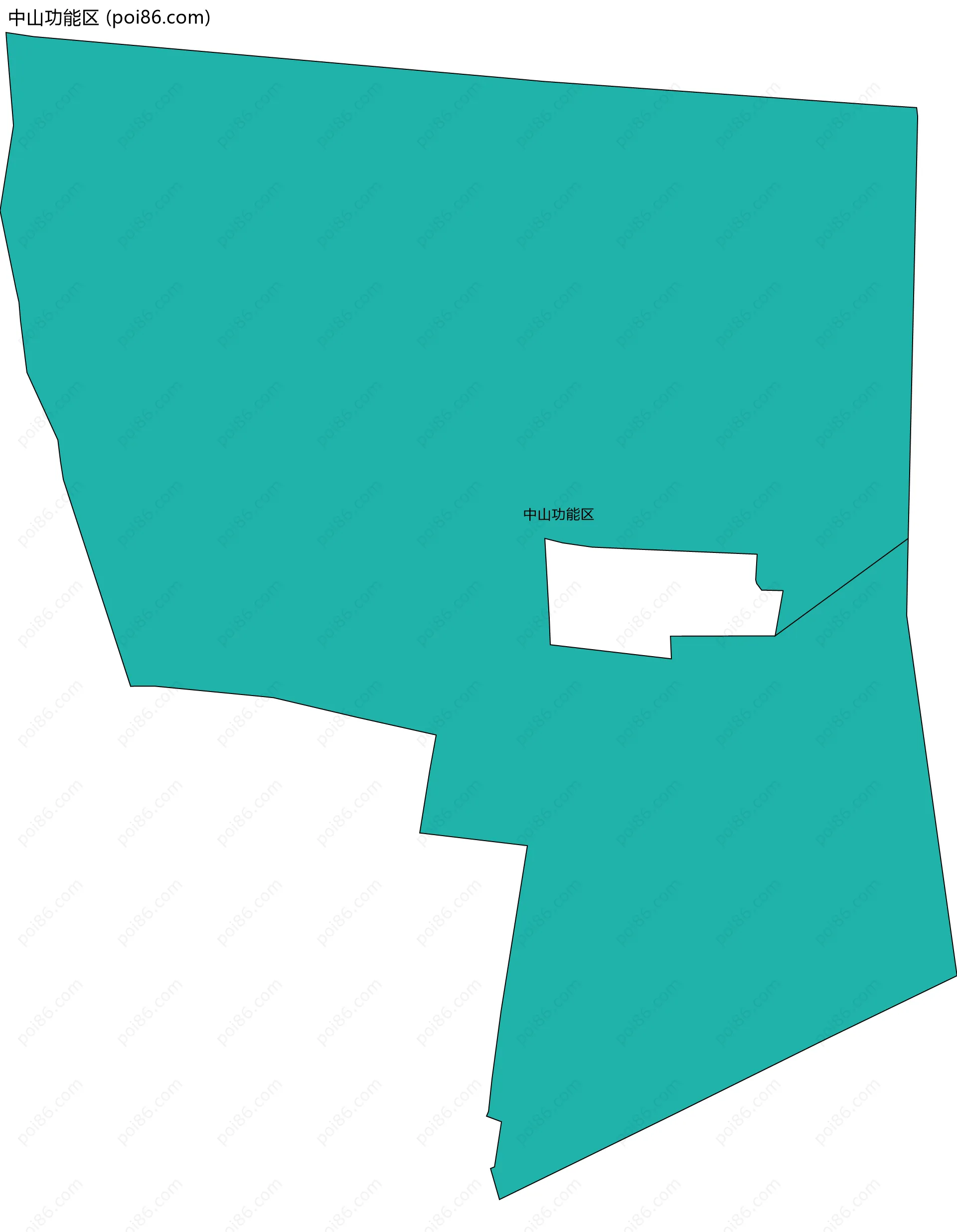中山功能区边界地图