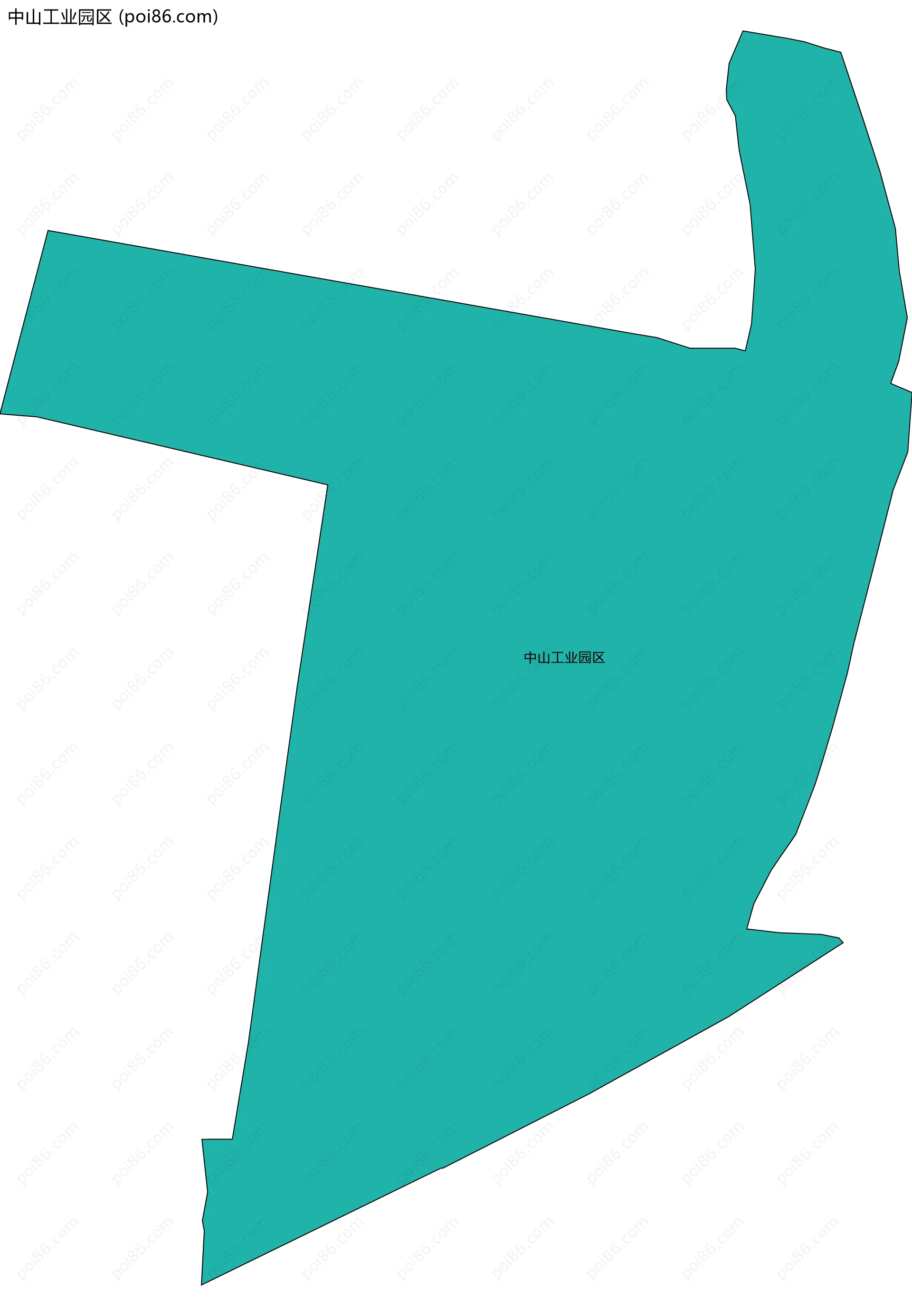 中山工业园区边界地图