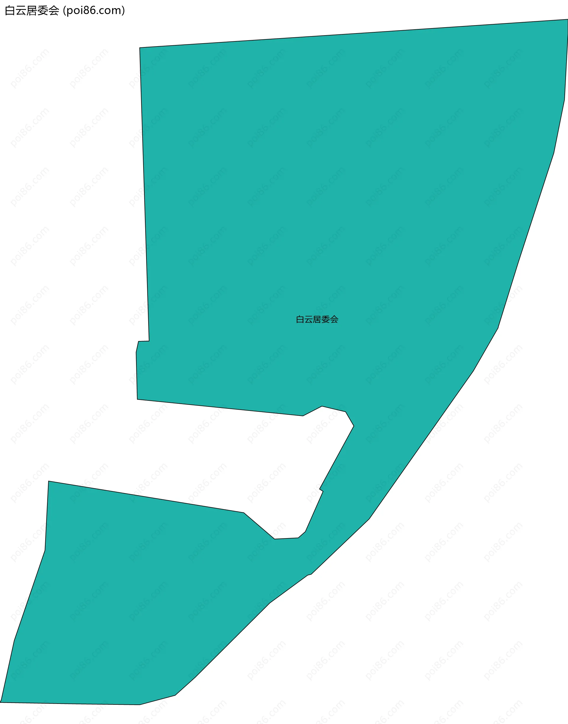 白云居委会边界地图