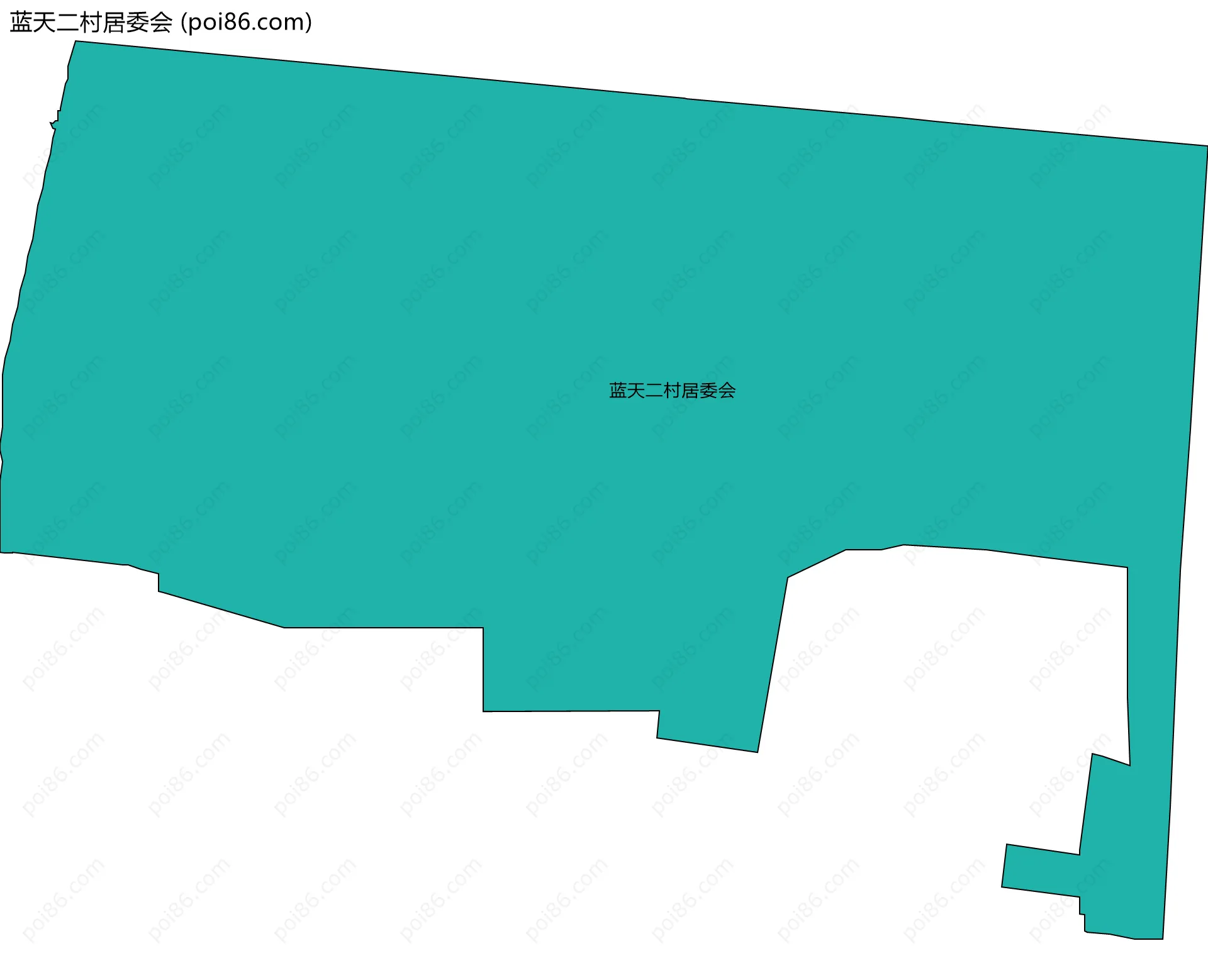 蓝天二村居委会边界地图