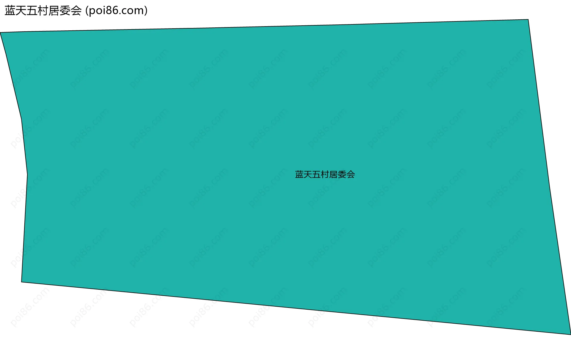 蓝天五村居委会边界地图