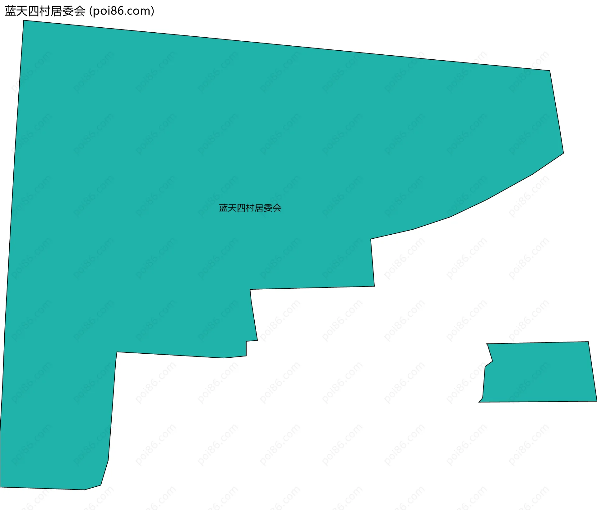 蓝天四村居委会边界地图