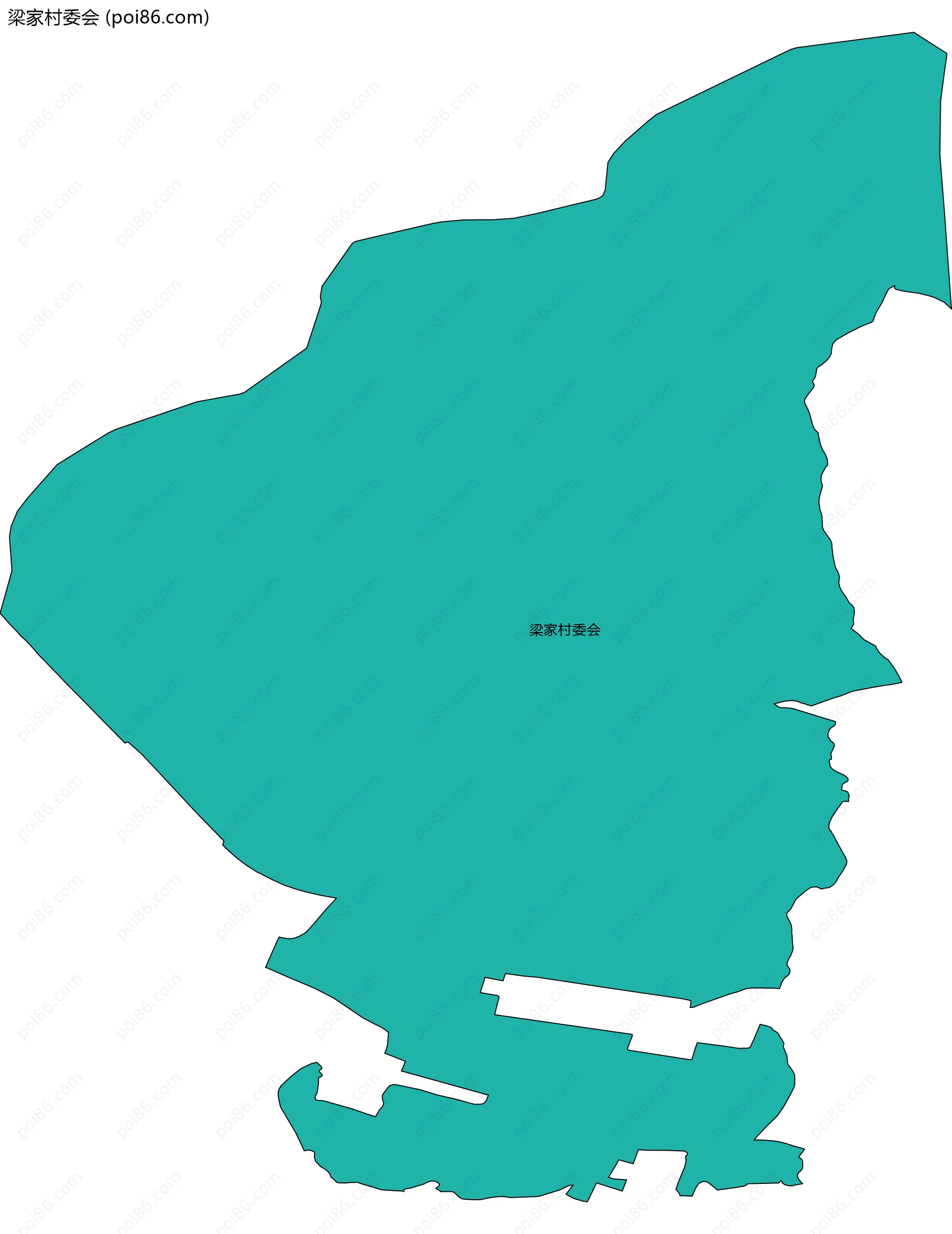 梁家村委会边界地图