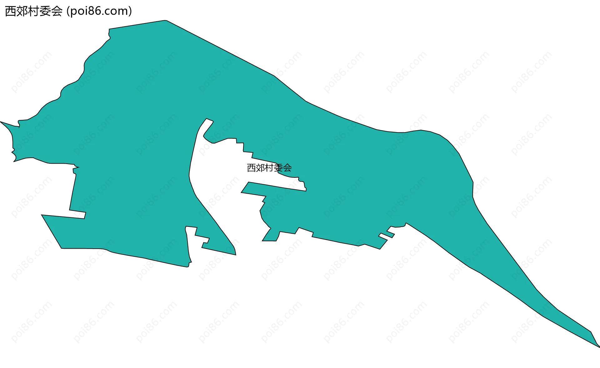 西郊村委会边界地图