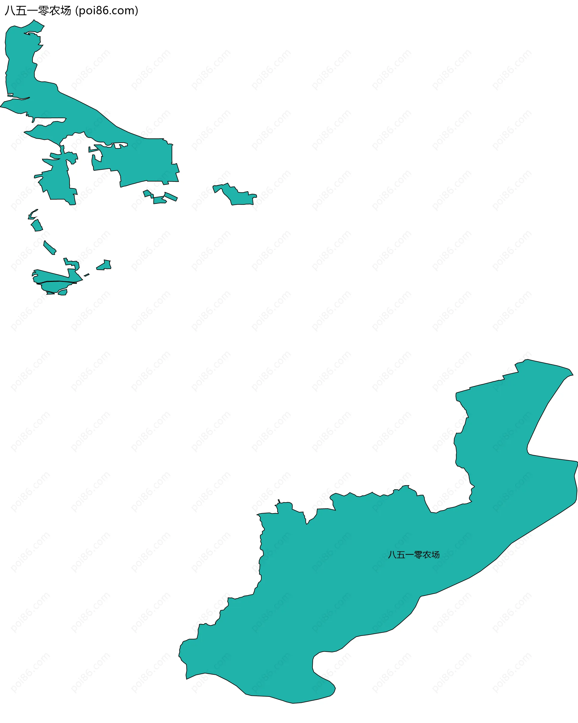 八五一零农场边界地图