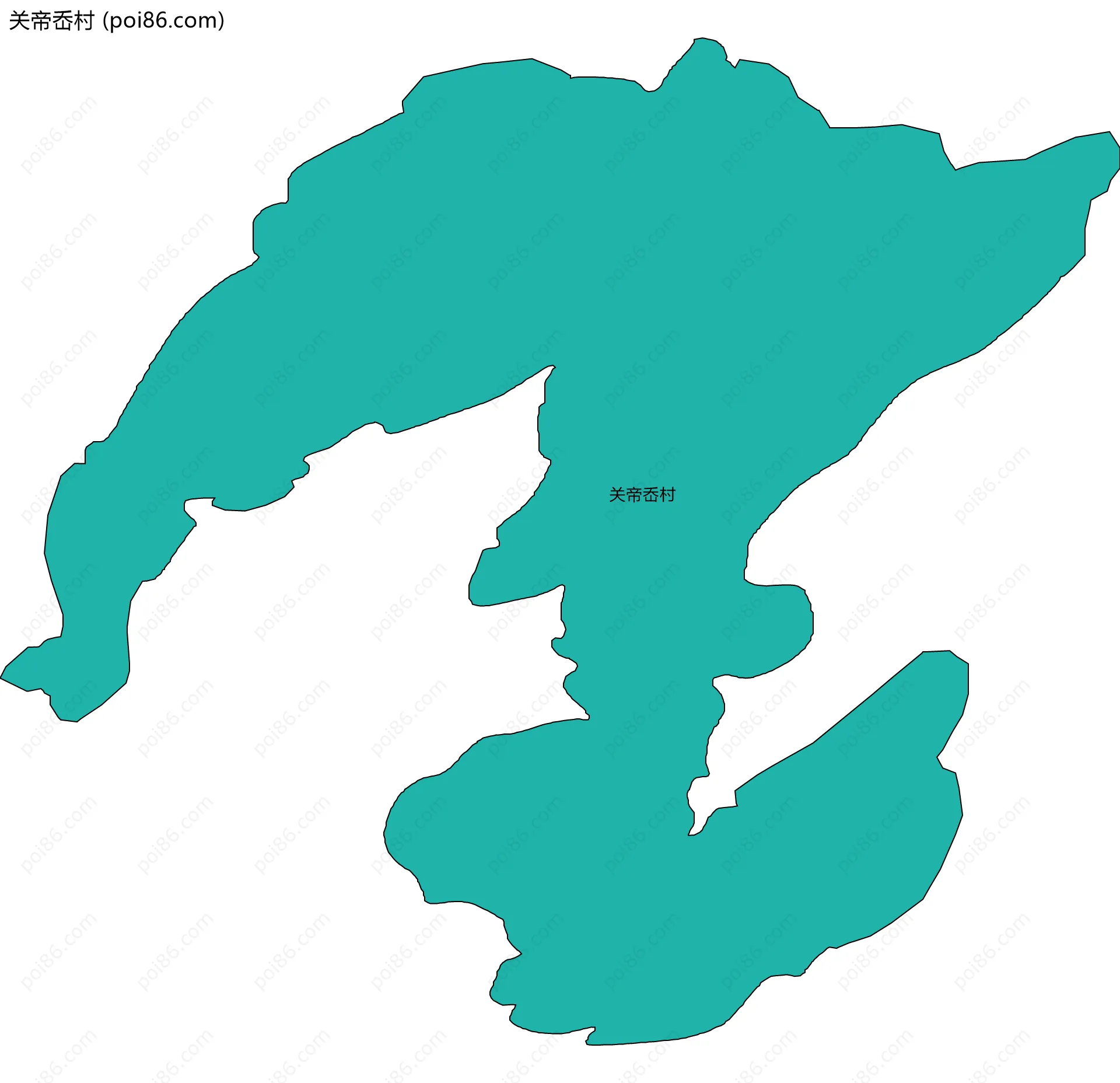 关帝岙村边界地图