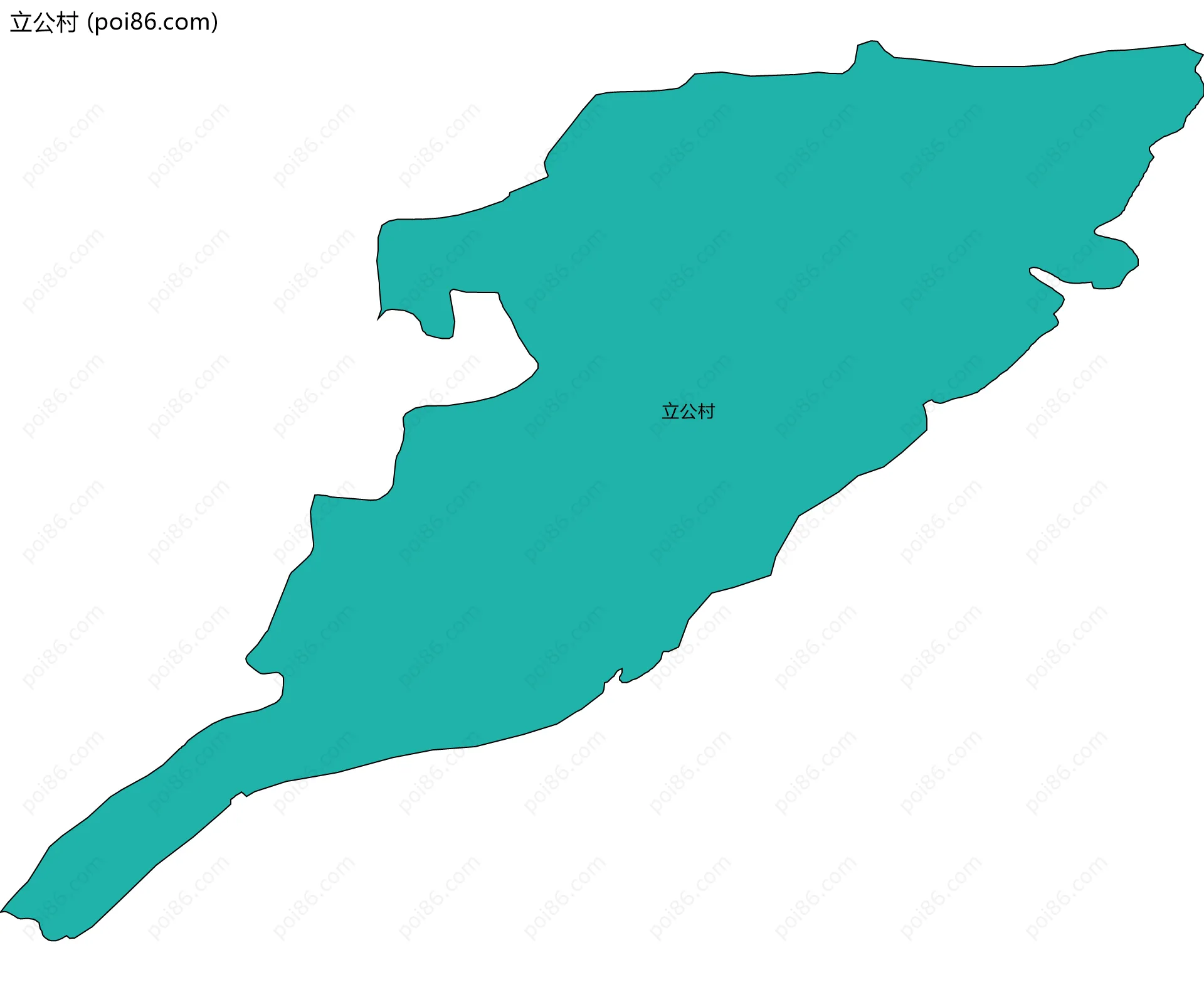 立公村边界地图
