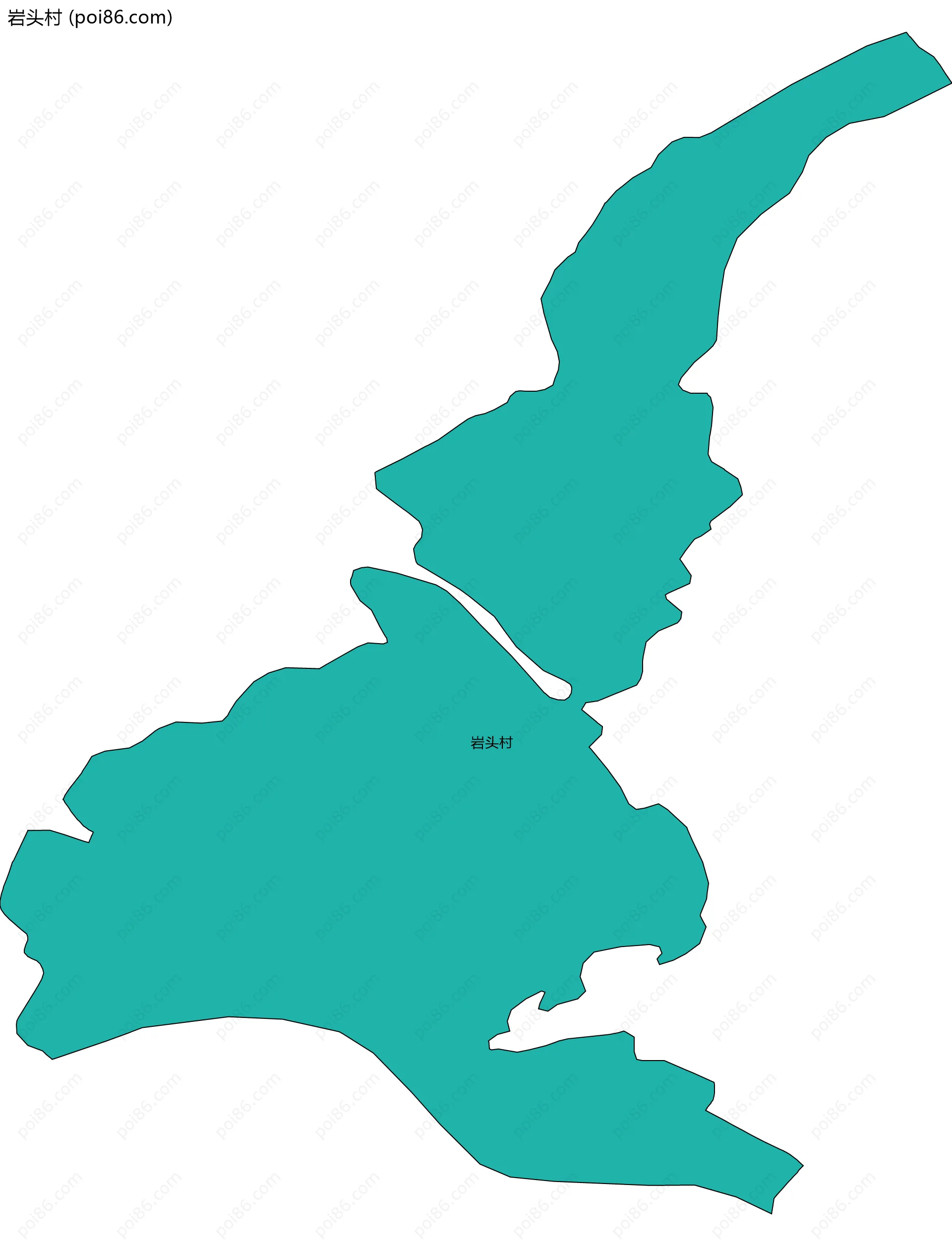 岩头村边界地图