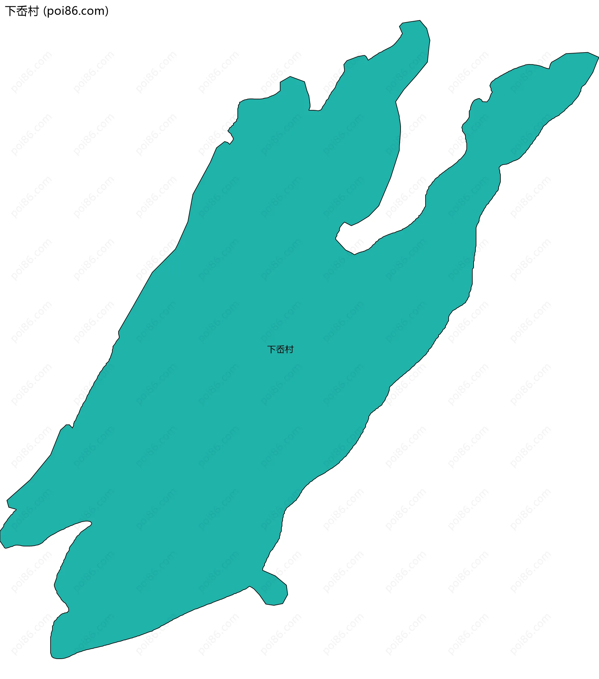 下岙村边界地图