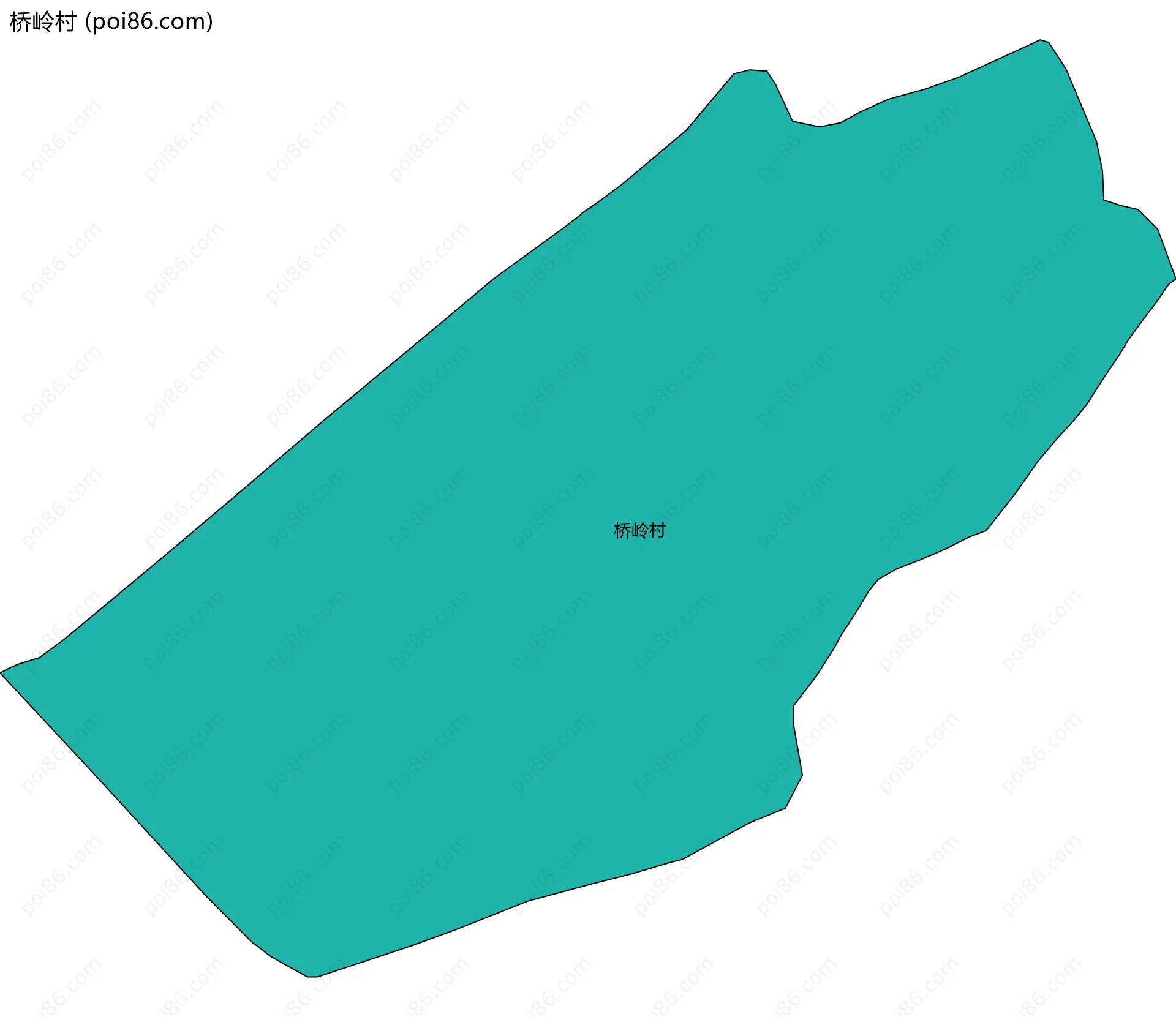 桥岭村边界地图