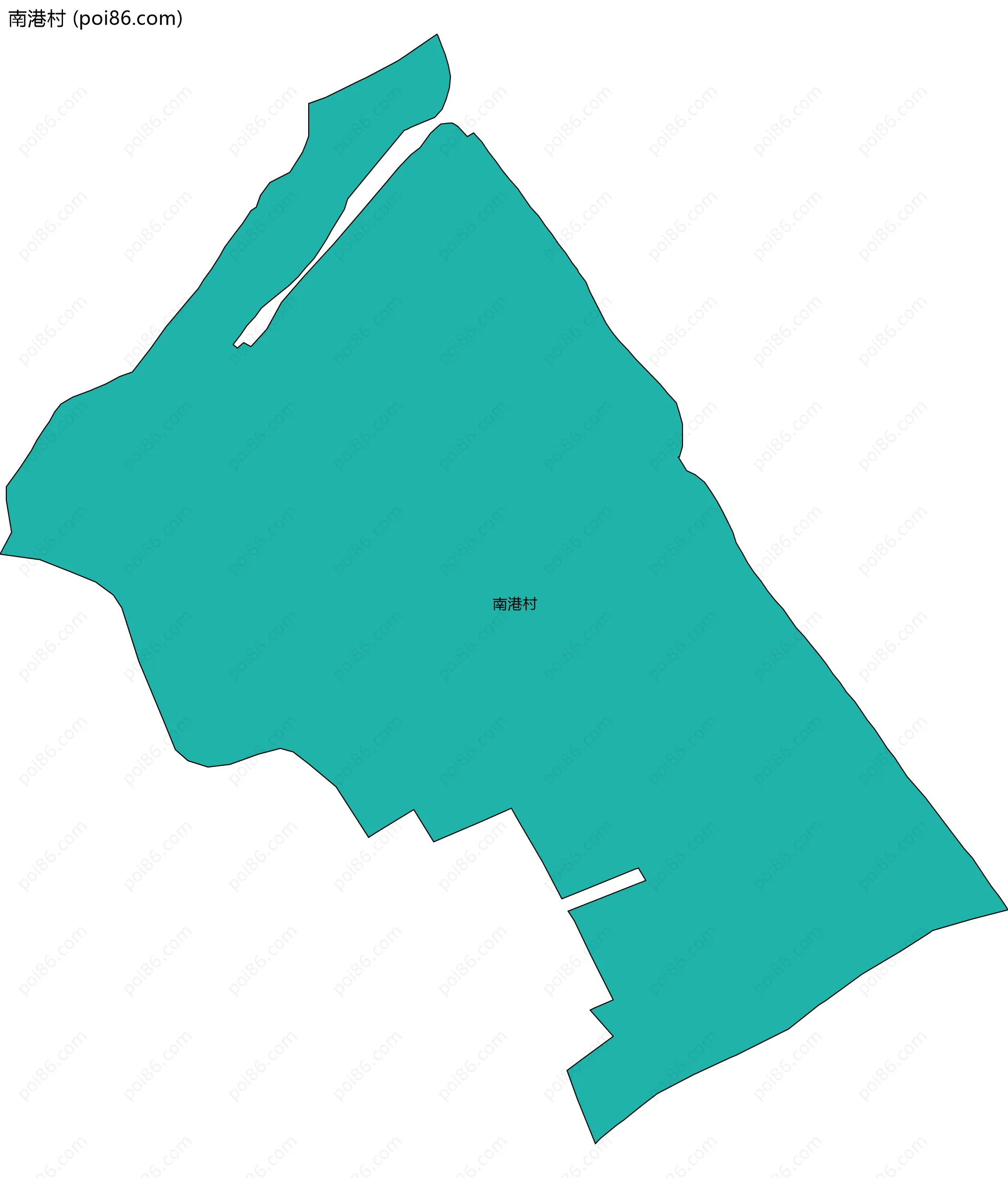 南港村边界地图