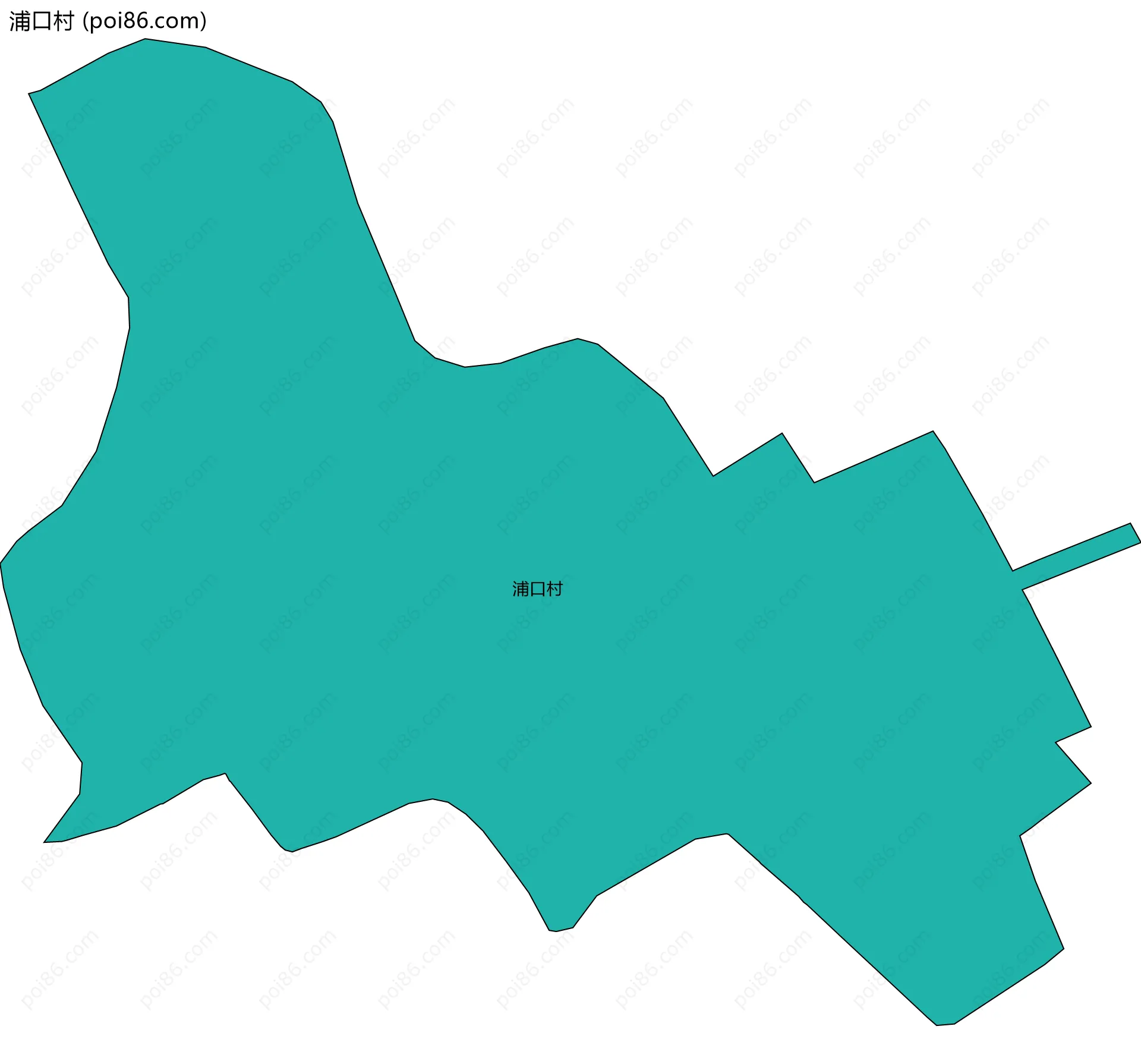 浦口村边界地图