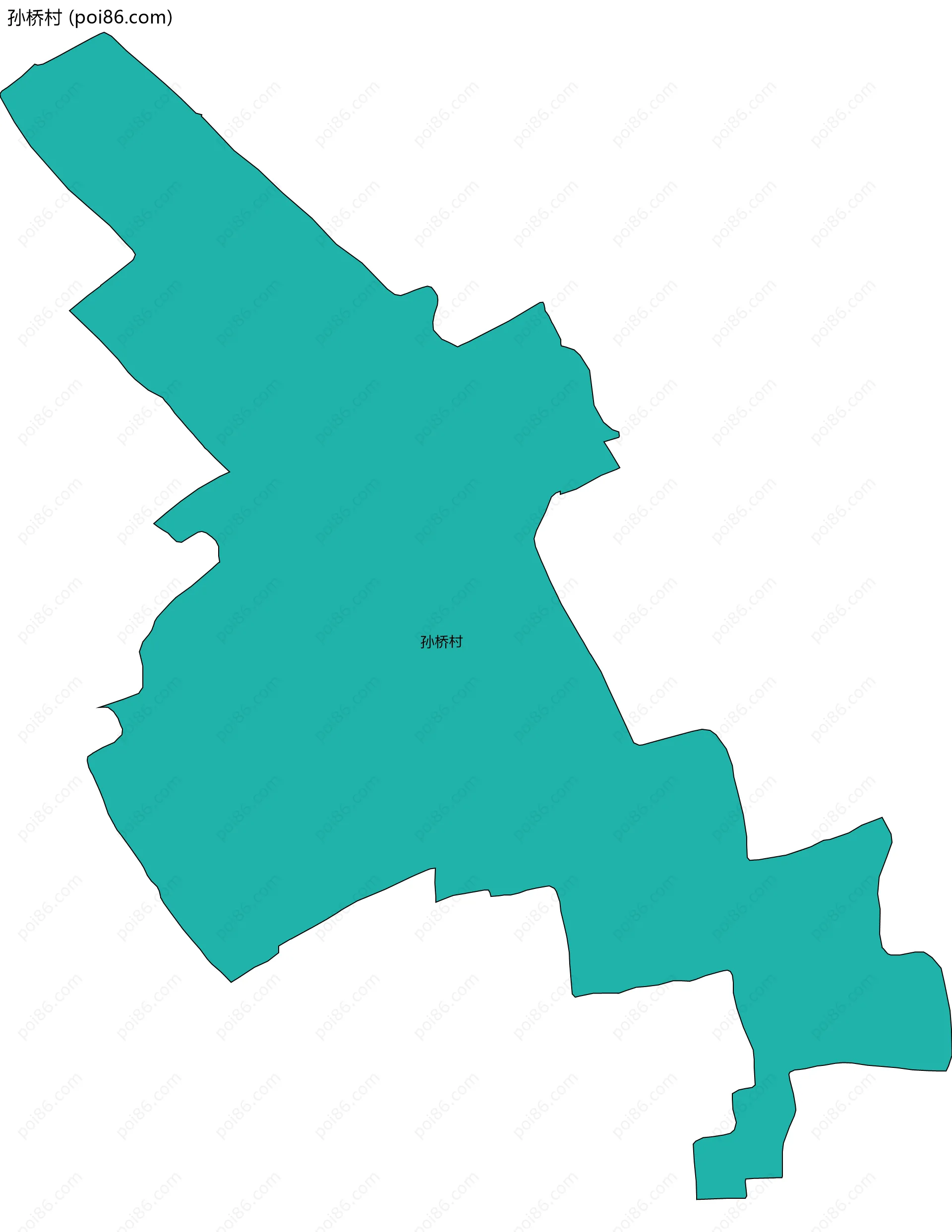 孙桥村边界地图