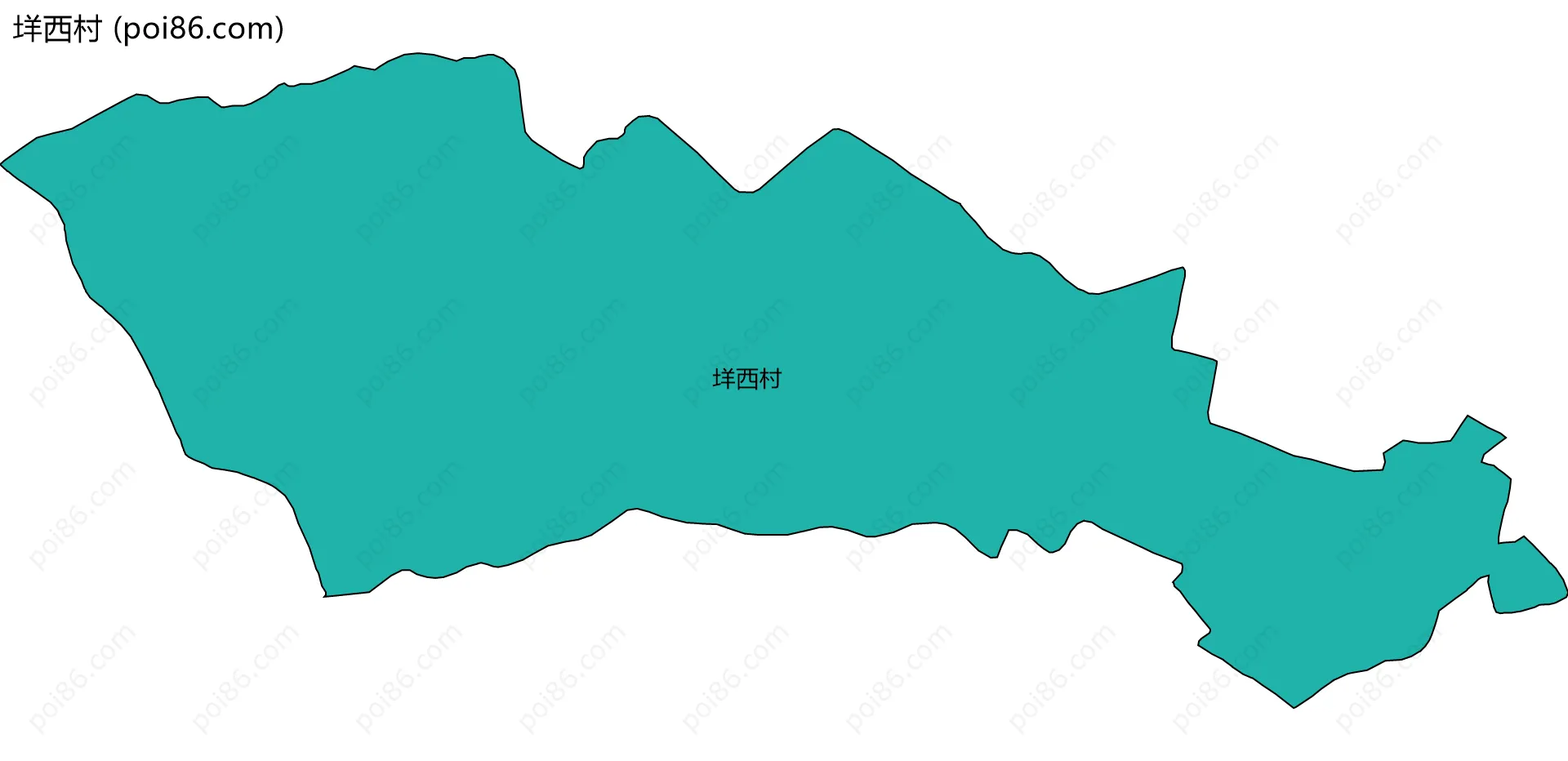 垟西村边界地图