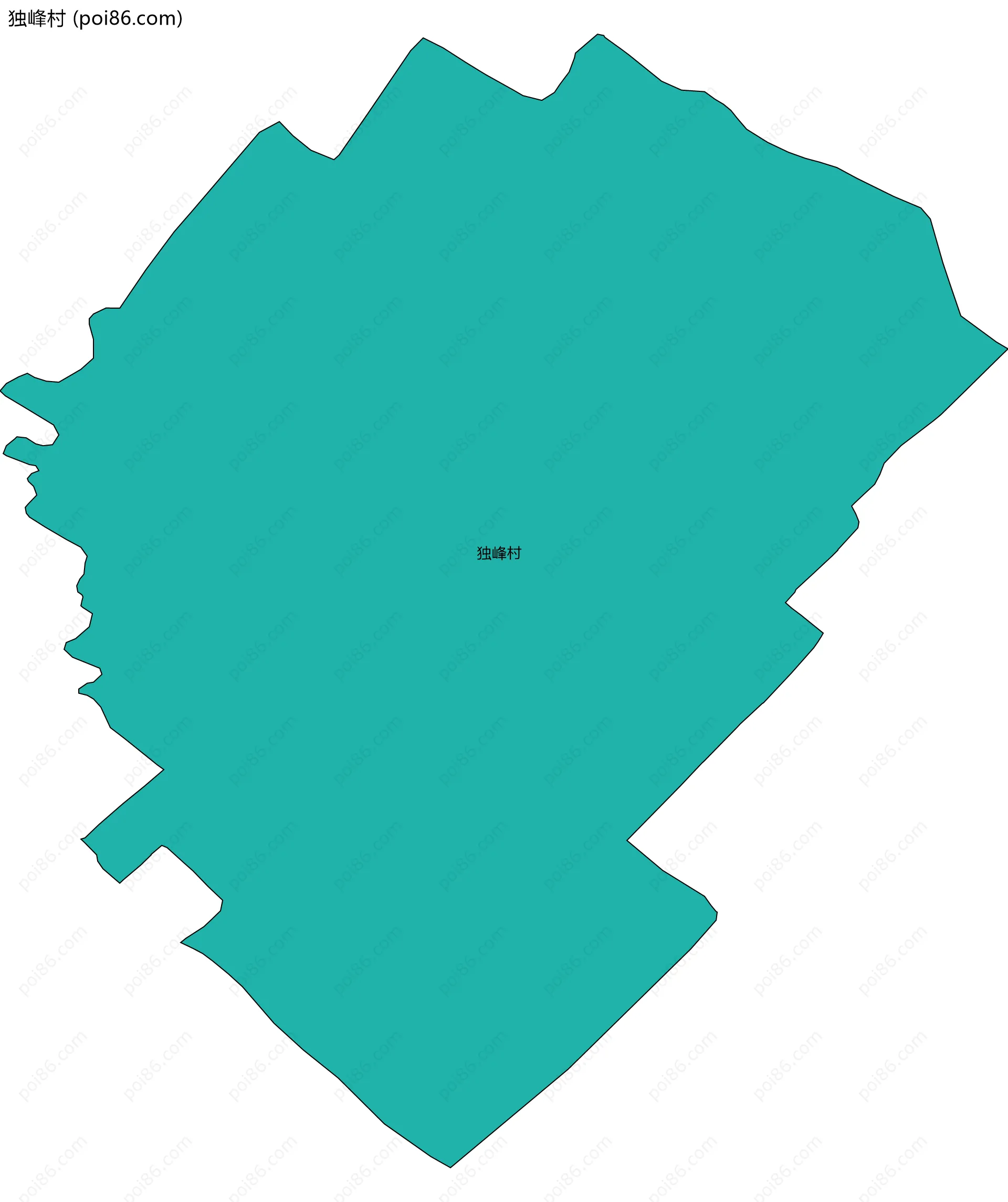 独峰村边界地图