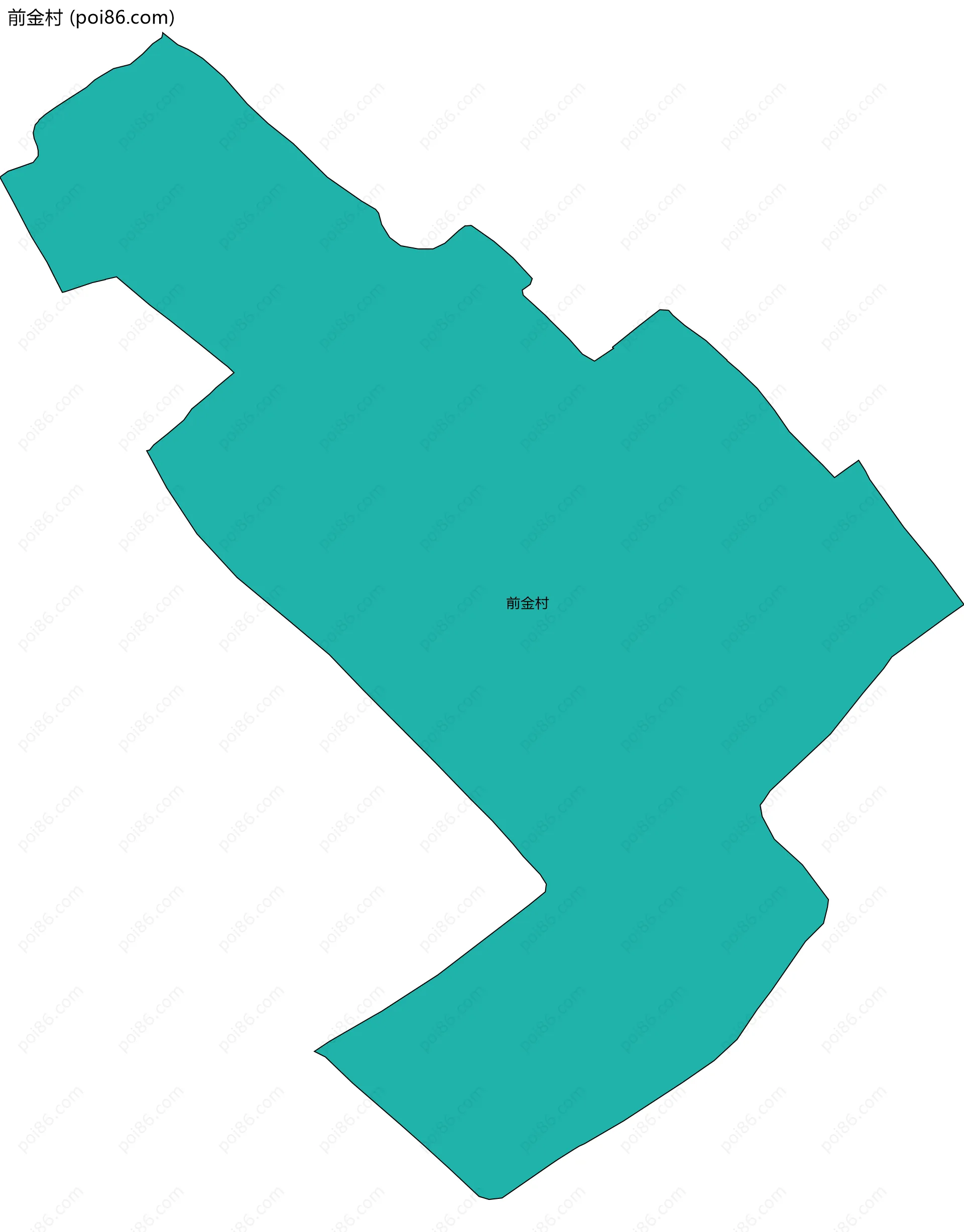 前金村边界地图