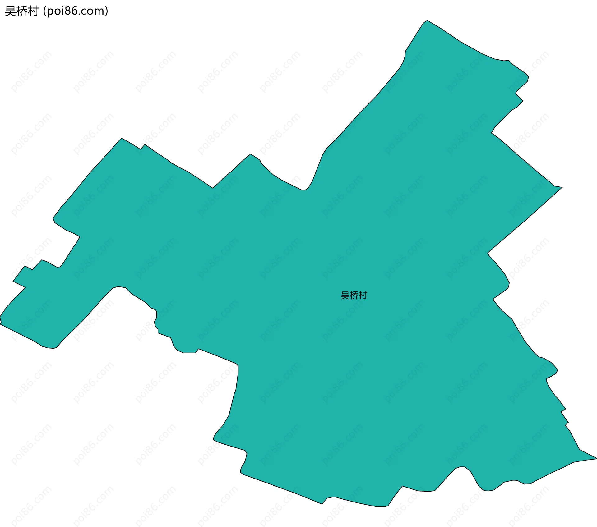 吴桥村边界地图