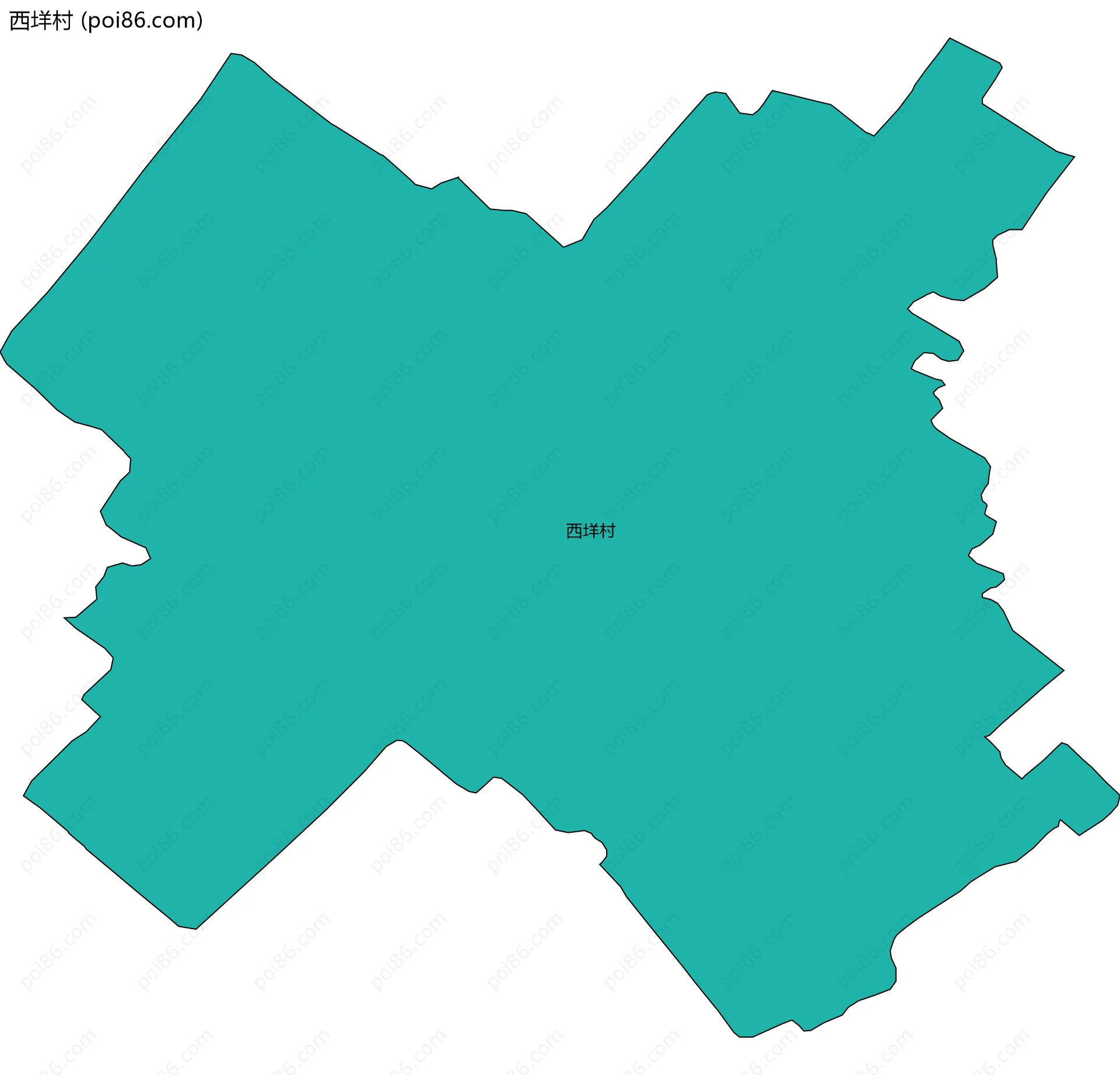 西垟村边界地图