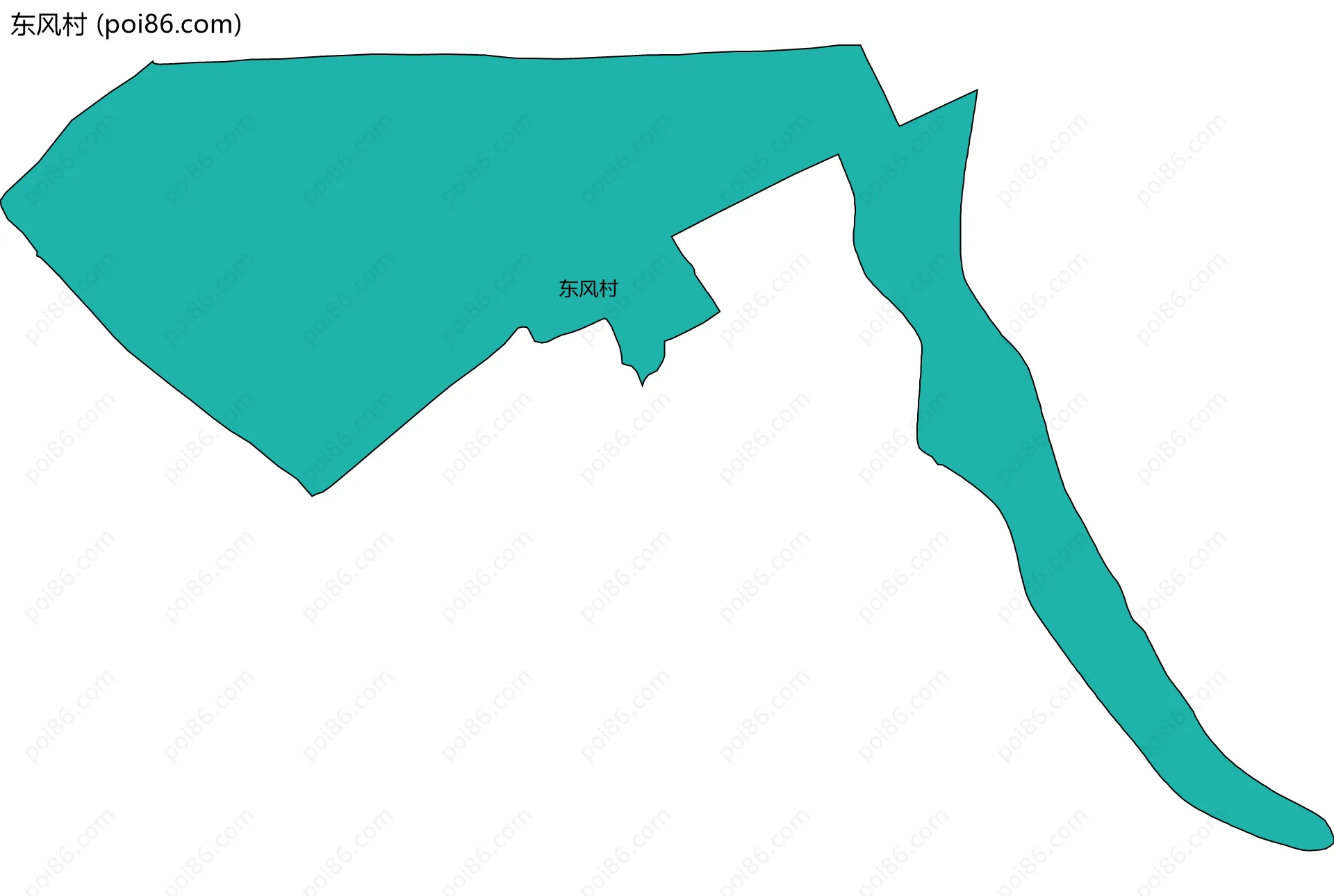 东风村边界地图