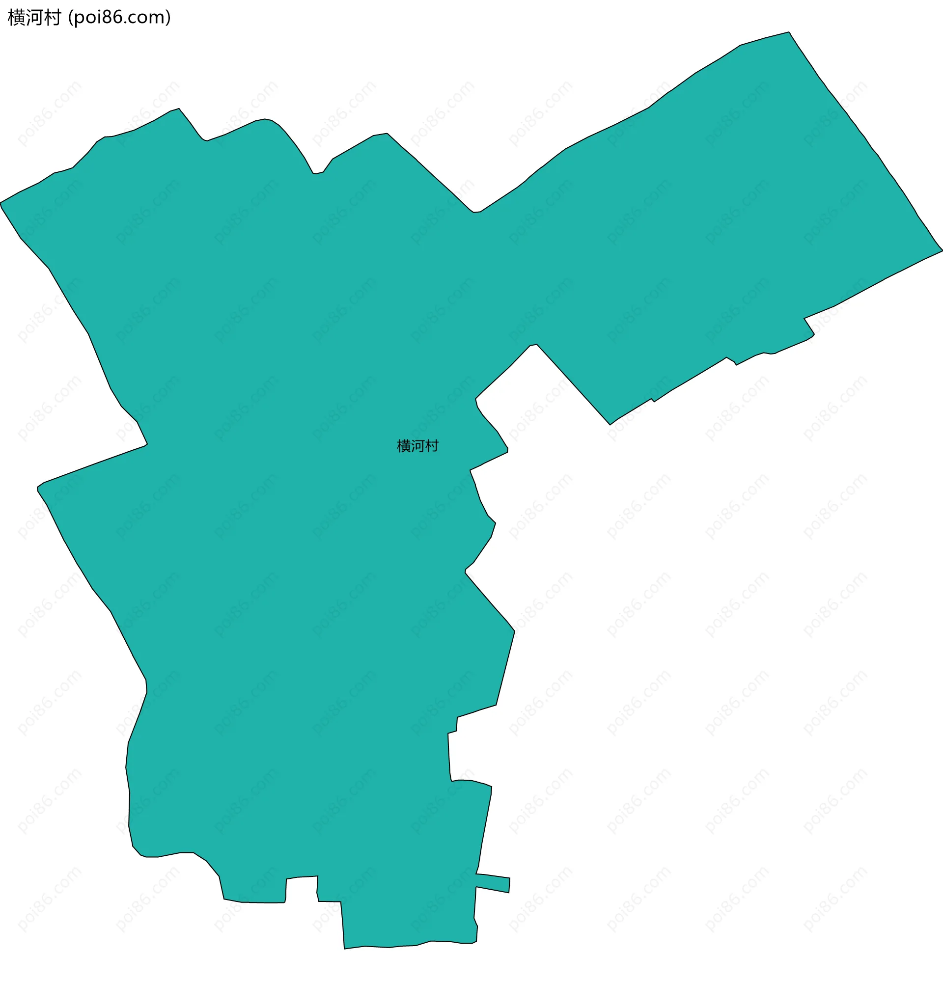 横河村边界地图