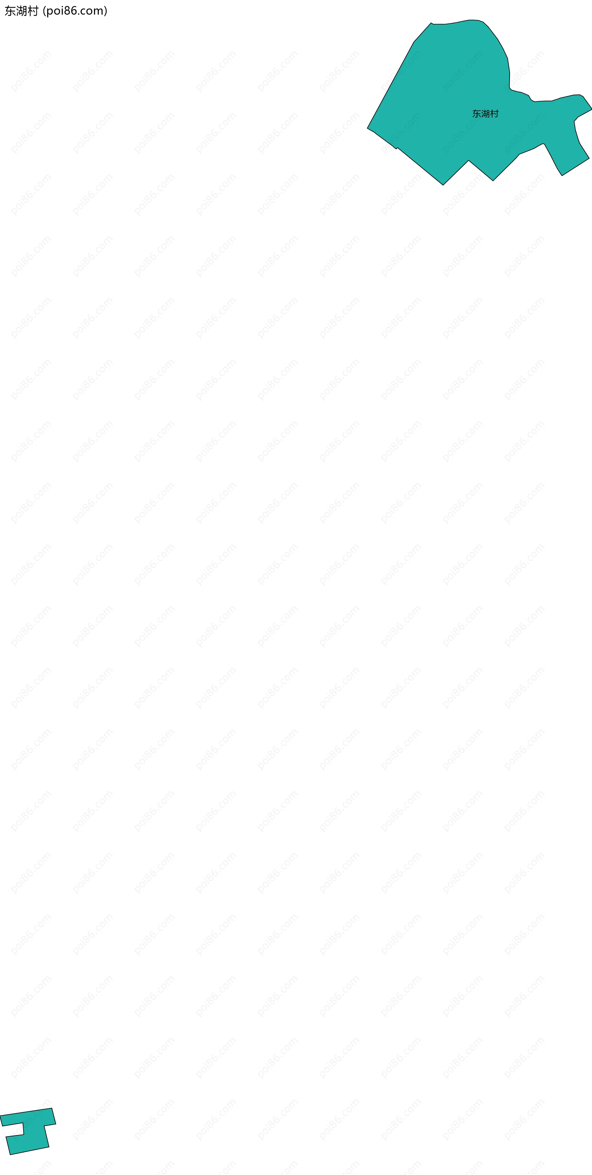 东湖村边界地图