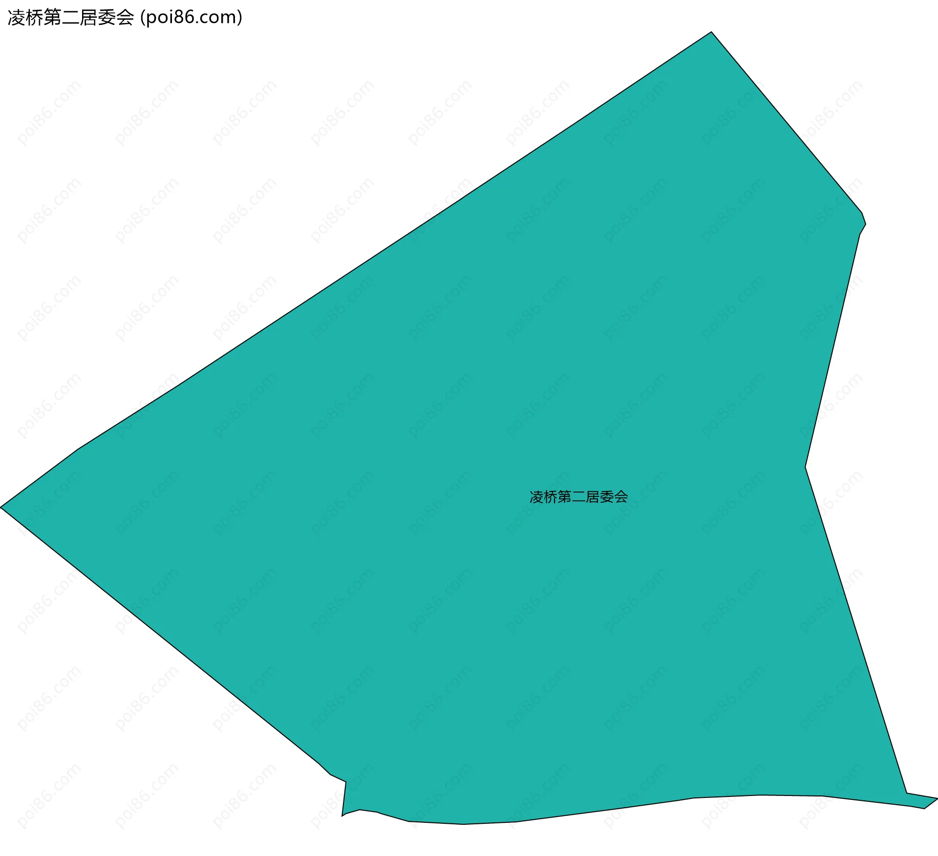 凌桥第二居委会边界地图